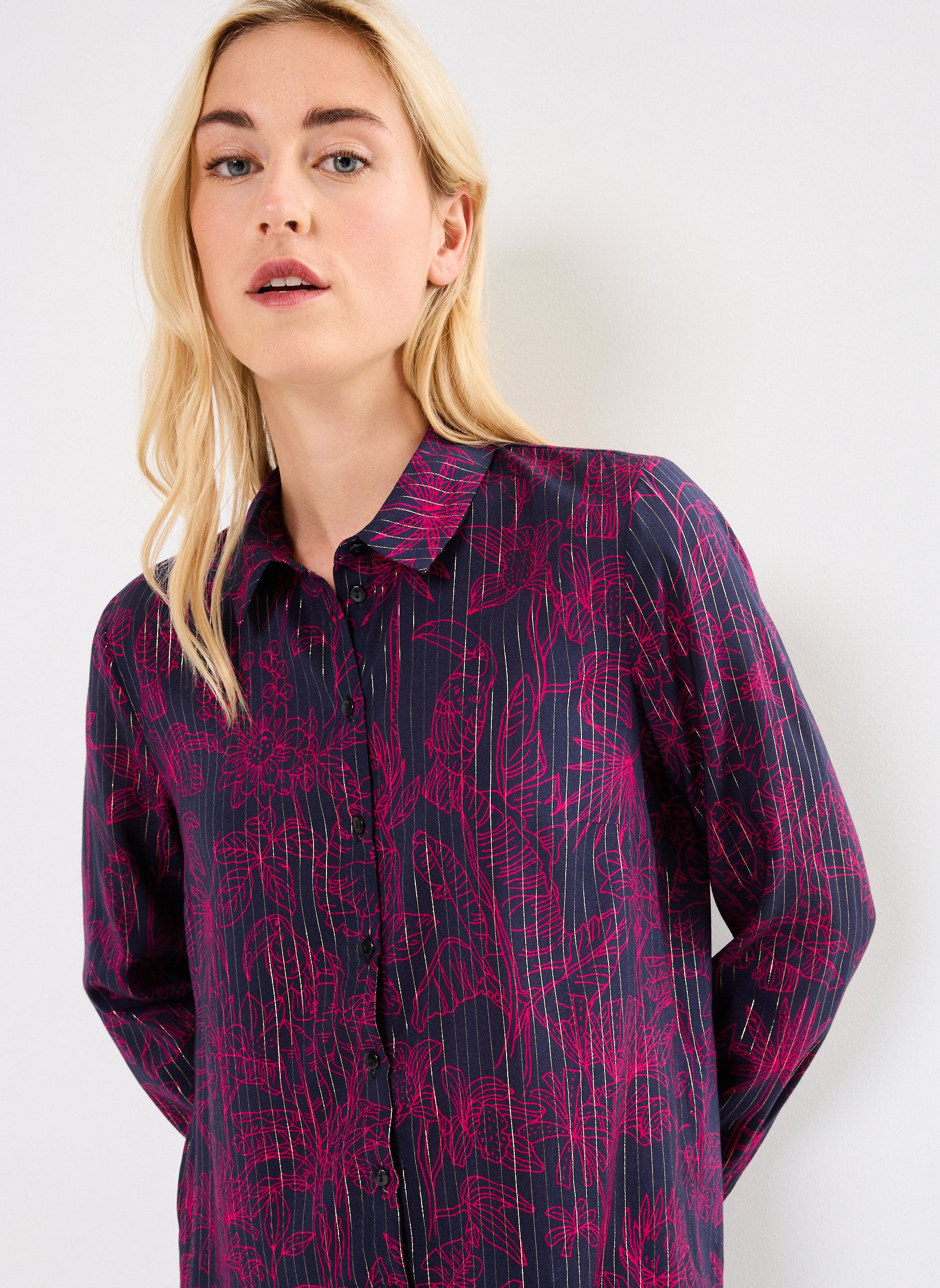 Langarm-Hemden Pcnirinda Ls Shirt Fc Bc damen blau Pieces Langarm-Hemden Pcnirinda Ls Shirt Fc Bc damen blau Maritime Blue