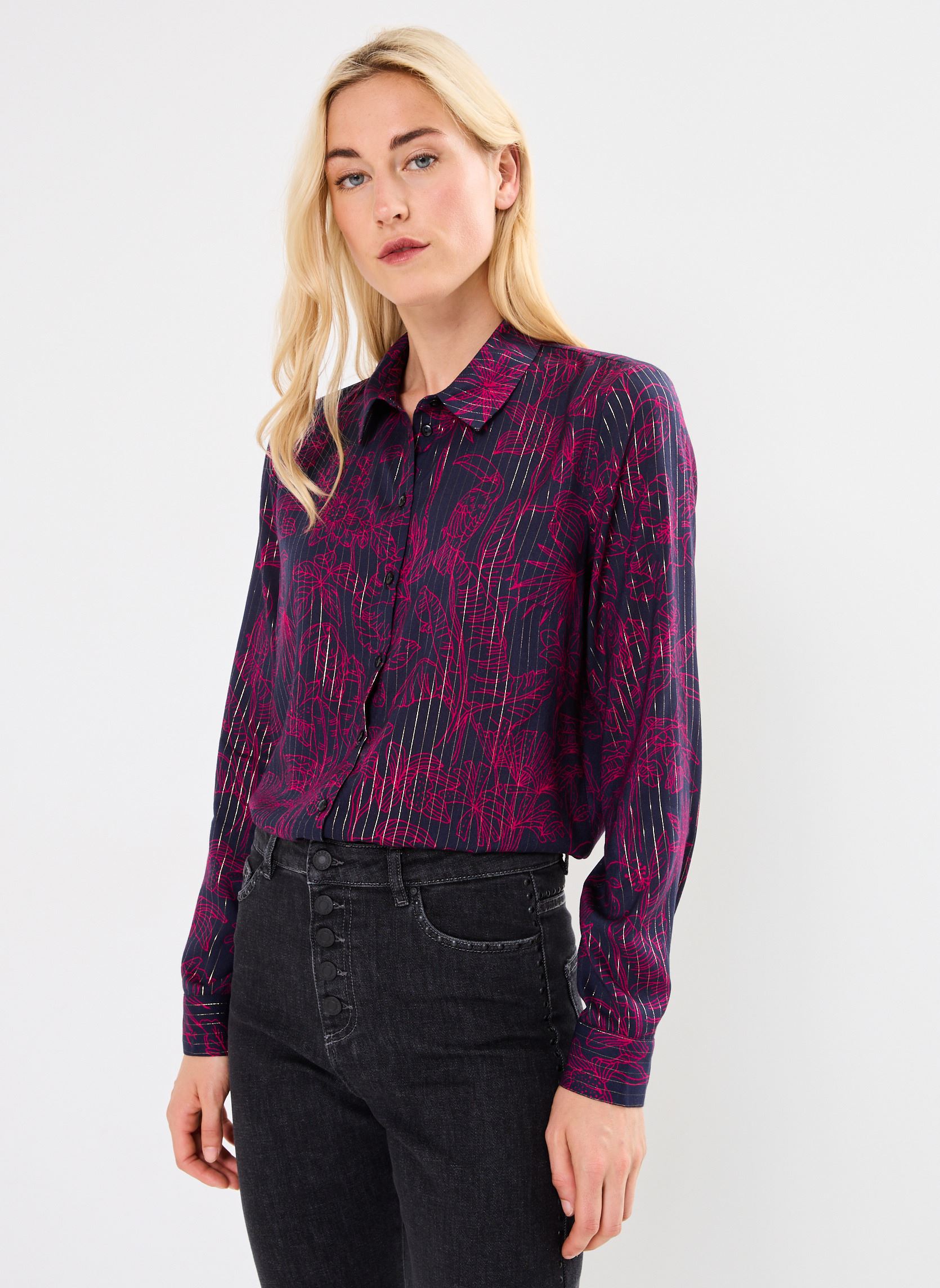 Langarm-Hemden Pcnirinda Ls Shirt Fc Bc damen blau Pieces Langarm-Hemden Pcnirinda Ls Shirt Fc Bc damen blau Maritime Blue
