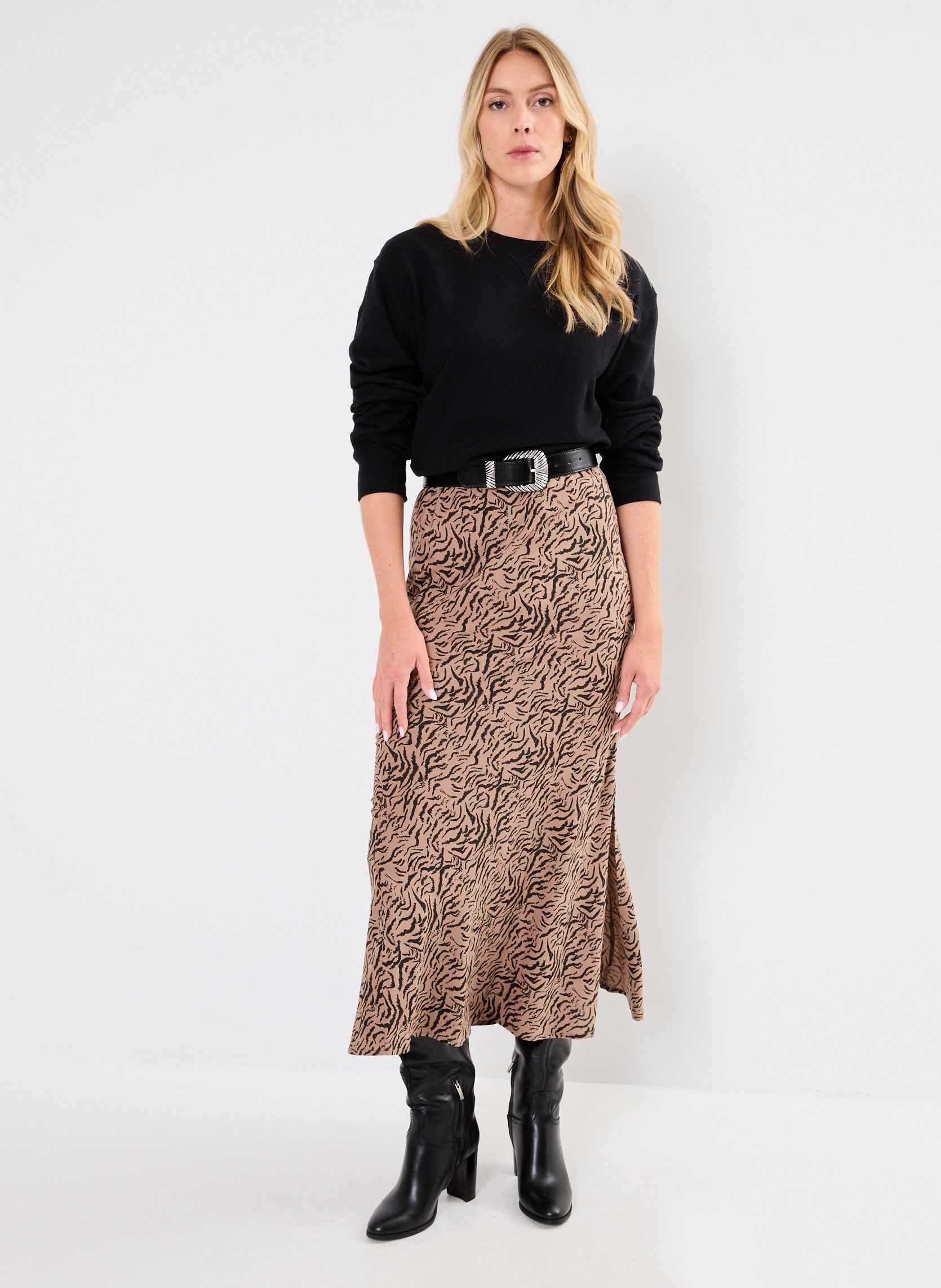 Faldas medianas Pcnova Hw Long Skirt Noos Cp Bc mujer marrón Pieces Faldas medianas Pcnova Hw Long Skirt Noos Cp Bc mujer marrón TAUPE GRAY