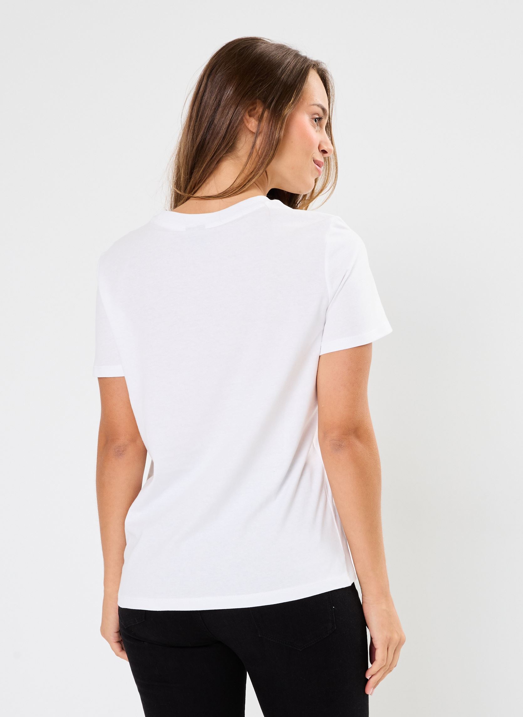 Tee-shirts manches courtes Pcrhiannon Ss Printed T-Shirt Bc femme blanc Pieces Tee-shirts manches courtes Pcrhiannon Ss Printed T-Shirt Bc femme blanc Bright White Purple