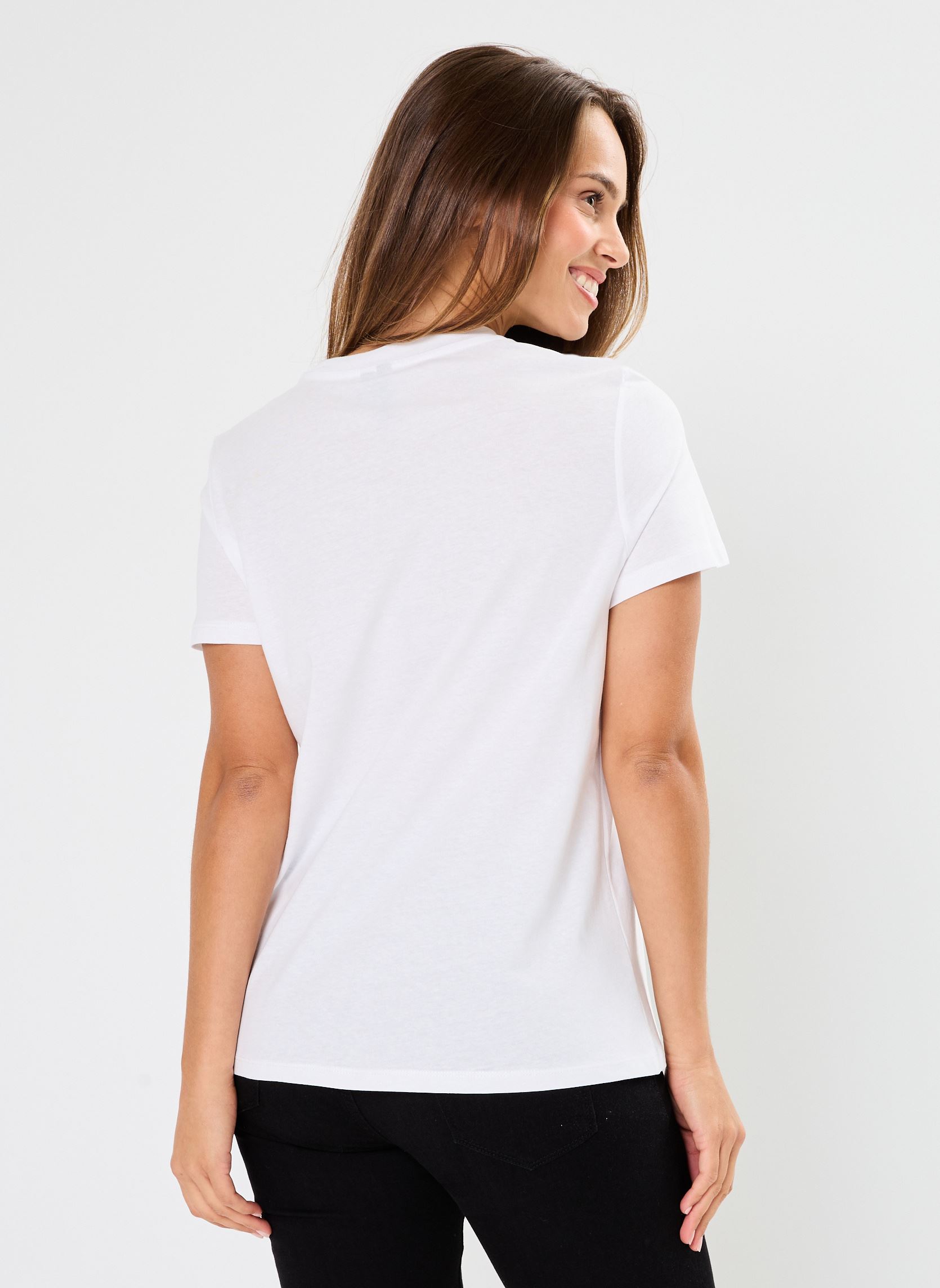 T-shirt a maniche corte Pcrhiannon Ss Printed T-Shirt Bc donna bianco Pieces T-shirt a maniche corte Pcrhiannon Ss Printed T-Shirt Bc donna bianco Bright White Silver