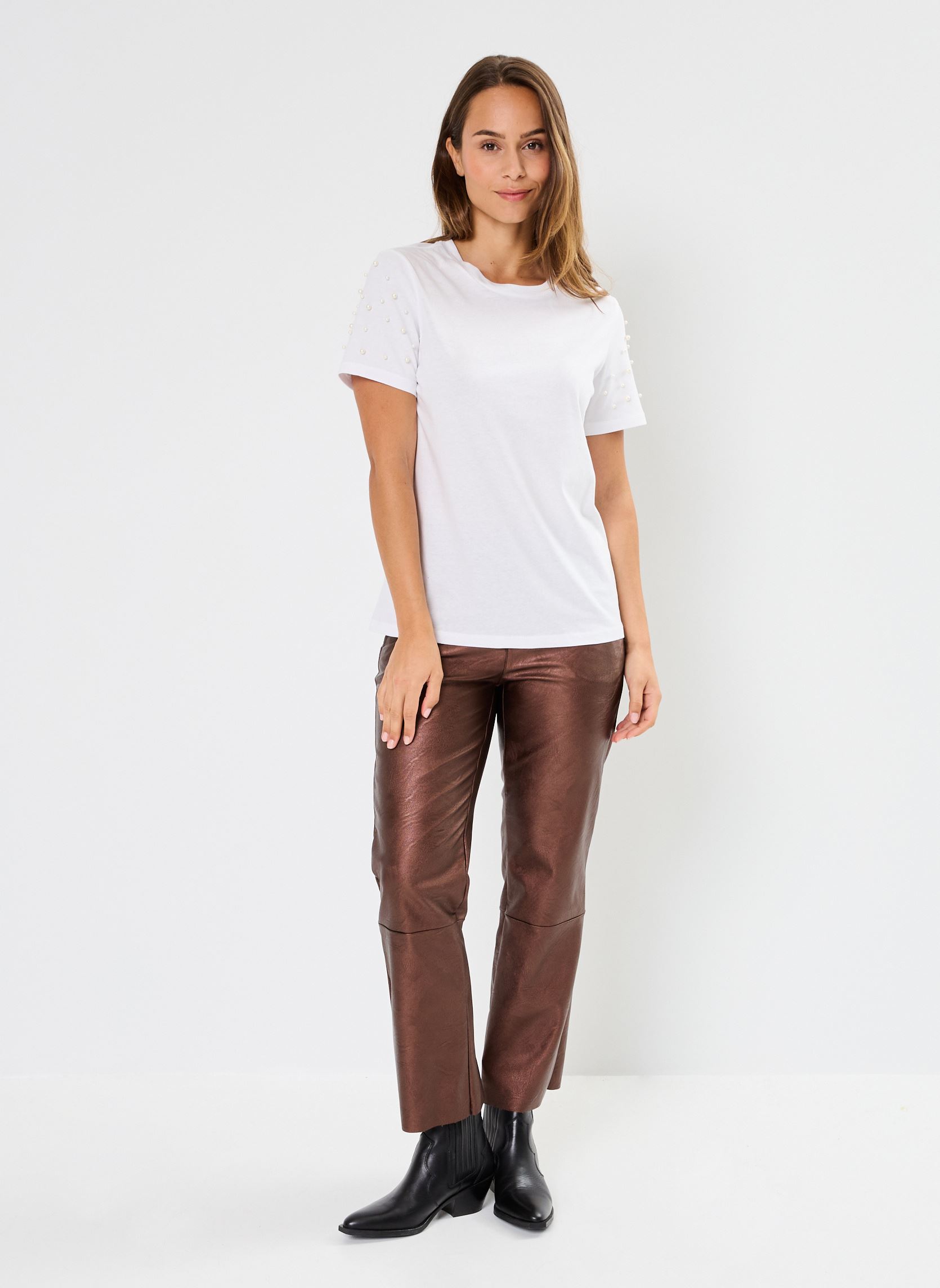 Tee-shirts manches courtes Pcrine Ss Printed T-Shirt Bc femme blanc Pieces Tee-shirts manches courtes Pcrine Ss Printed T-Shirt Bc femme blanc BRIGHT WHITE