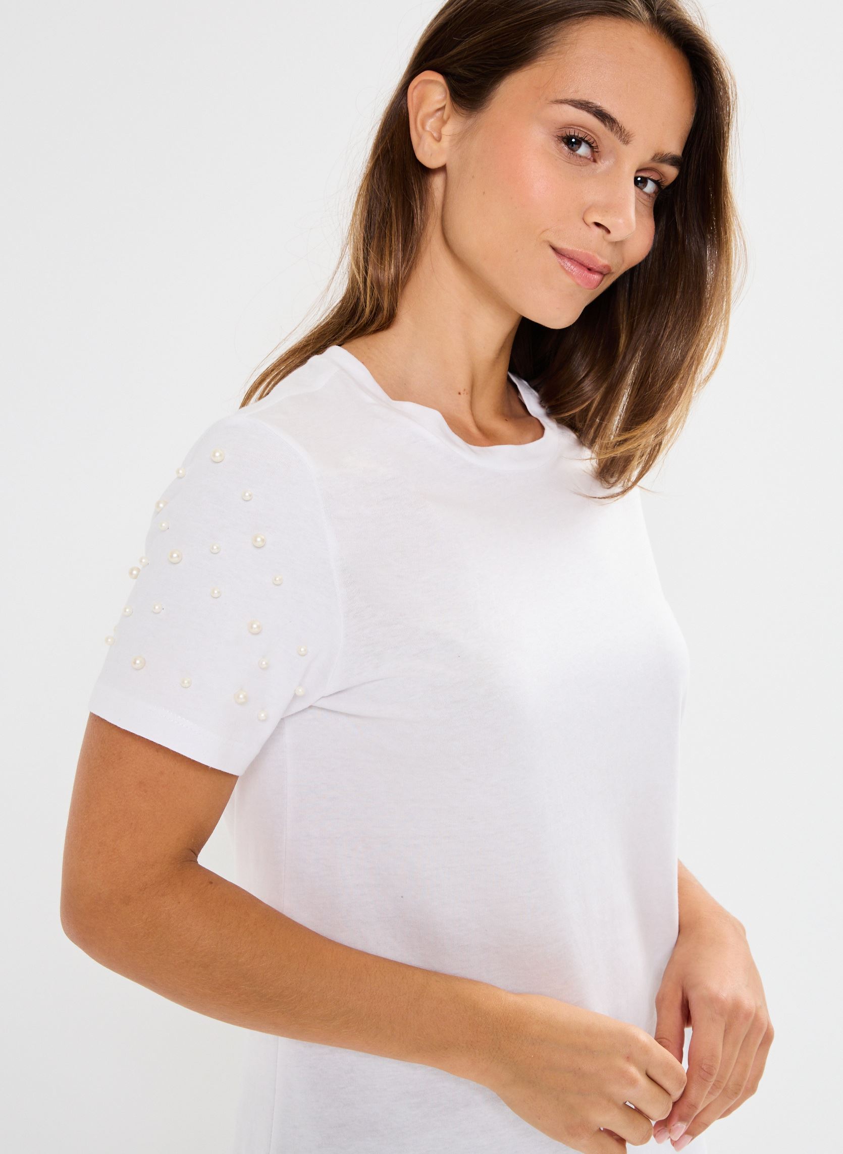 Tee-shirts manches courtes Pcrine Ss Printed T-Shirt Bc femme blanc Pieces Tee-shirts manches courtes Pcrine Ss Printed T-Shirt Bc femme blanc BRIGHT WHITE