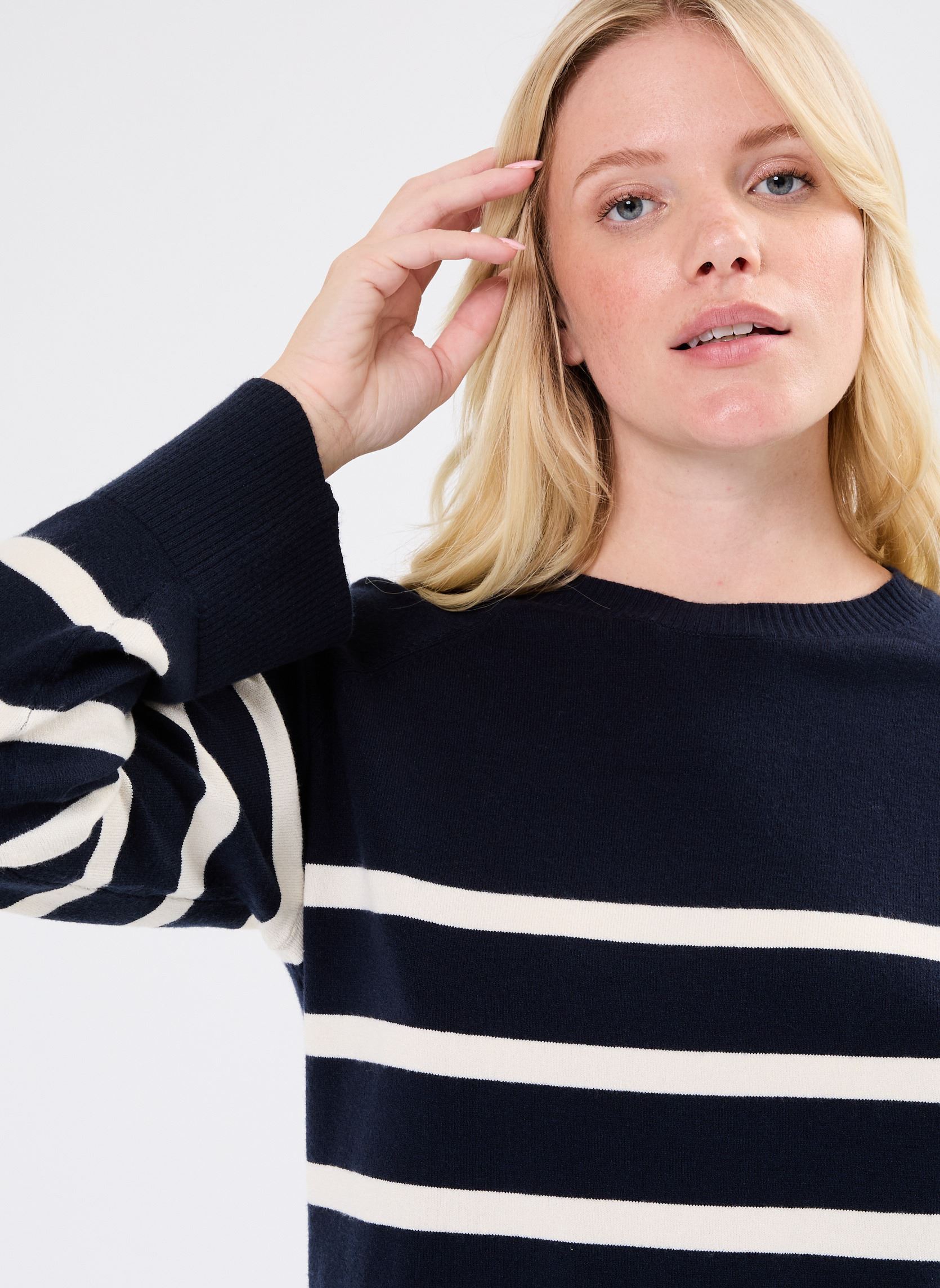 Pulls Pcsia Ls Knit Noos Bc femme bleu Pieces Pulls Pcsia Ls Knit Noos Bc femme bleu Sky captain