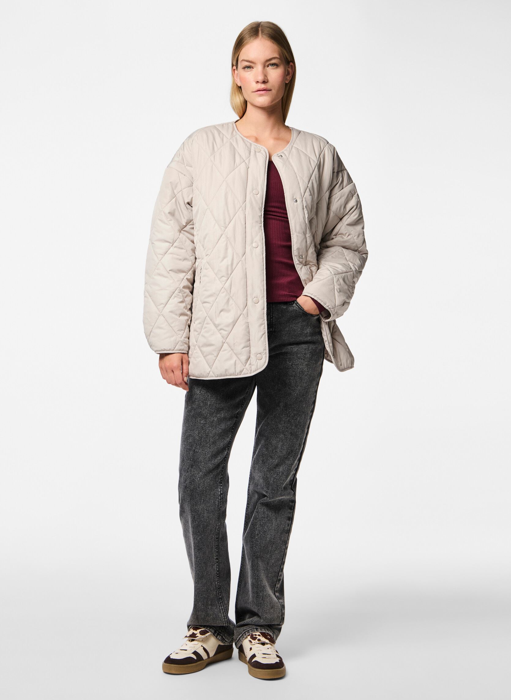 Doudounes Pcstella Quilted Jacket Noos Bc femme gris Pieces Doudounes Pcstella Quilted Jacket Noos Bc femme gris SILVER GRAY