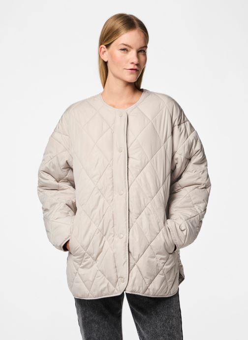 Pieces Doudounes Pcstella Quilted Jacket Noos Bc femme gris