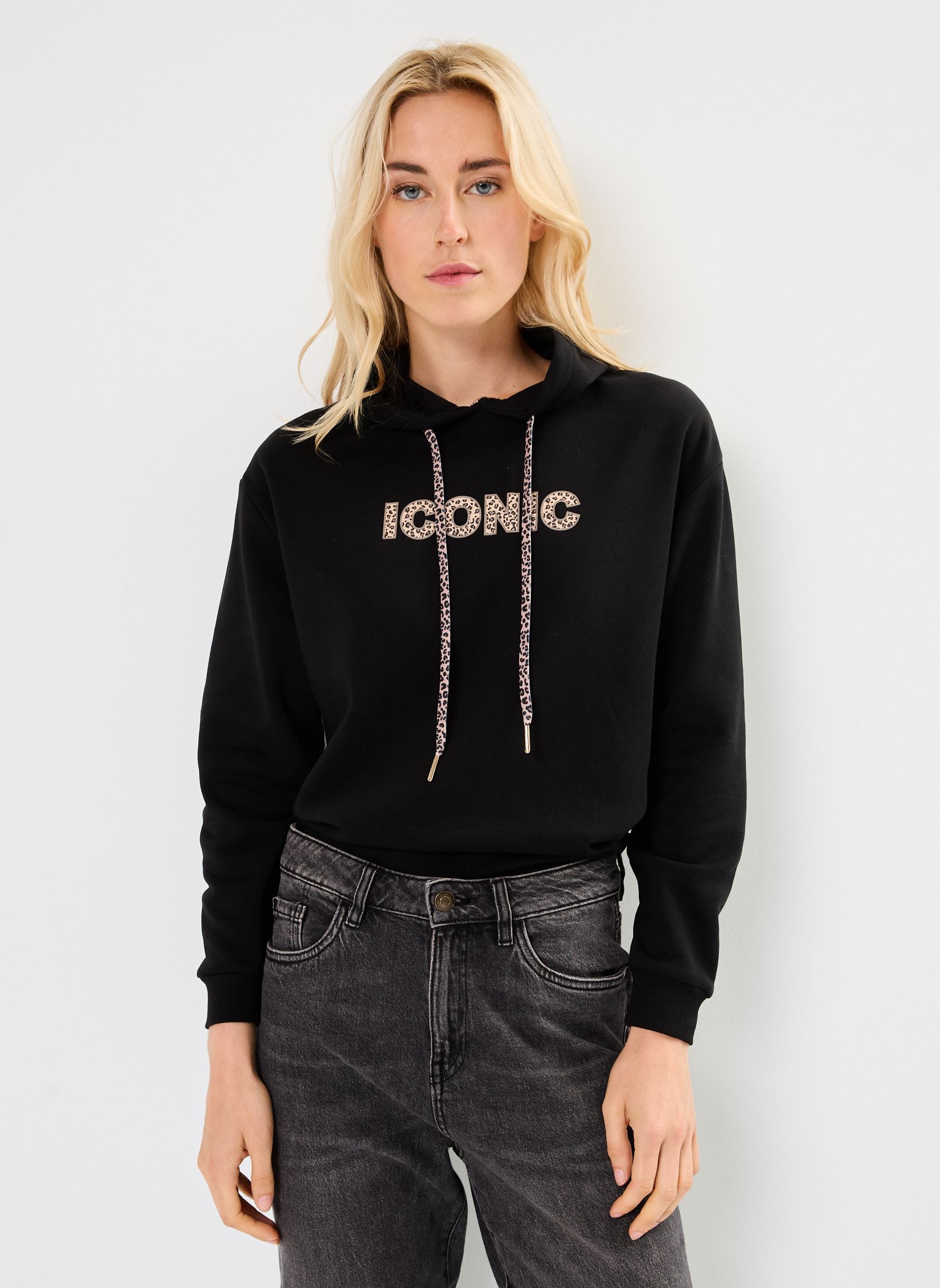 Kapuzenpullover Pcchilli Ls Iconic Hoodie Bc damen schwarz Pieces Kapuzenpullover Pcchilli Ls Iconic Hoodie Bc damen schwarz Black