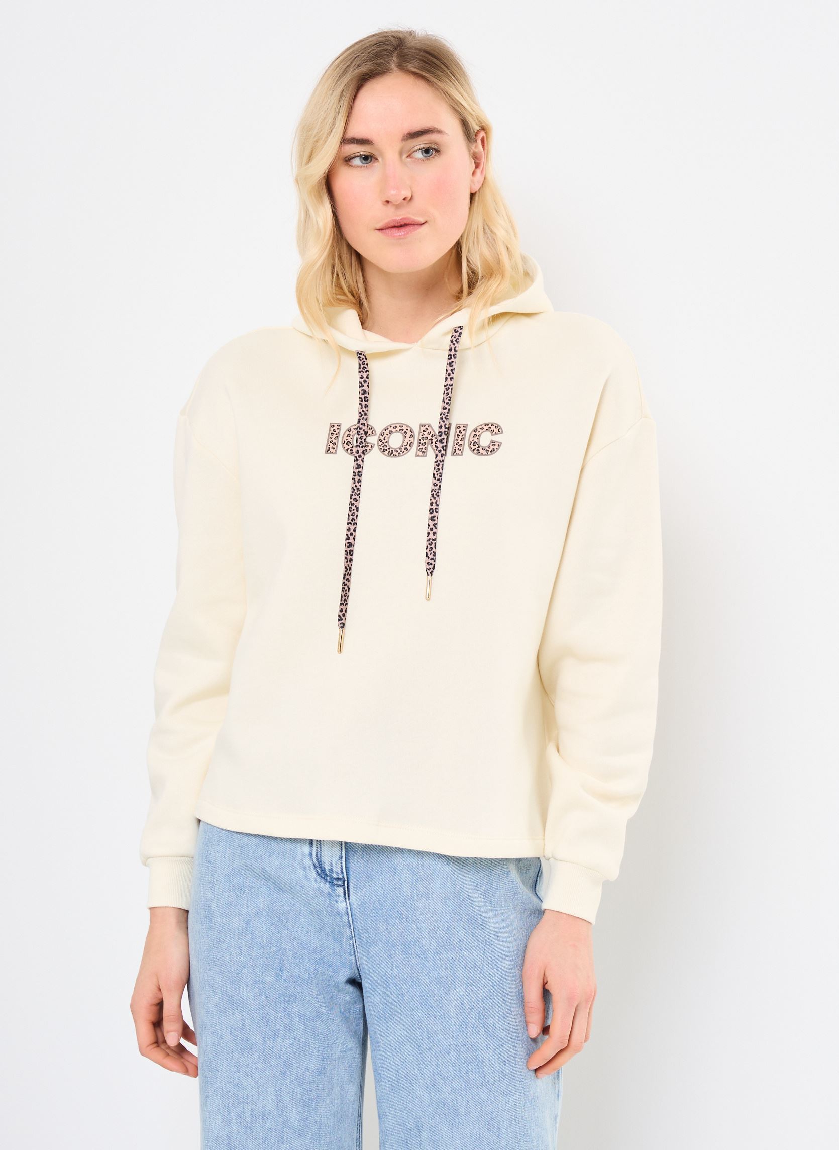 Jersey con capucha Pcchilli Ls Iconic Hoodie Bc mujer blanco Pieces Jersey con capucha Pcchilli Ls Iconic Hoodie Bc mujer blanco White pepper
