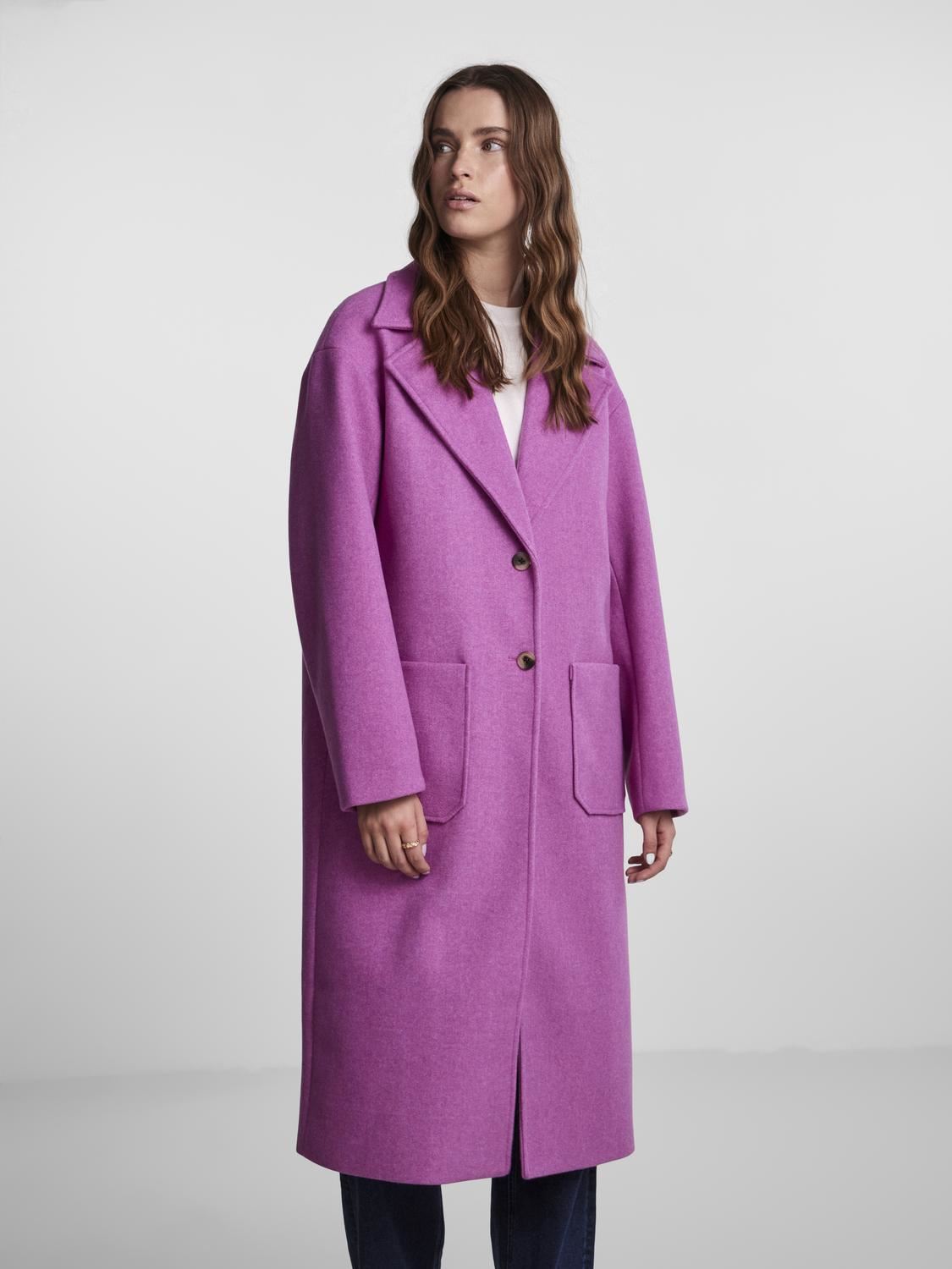 Mäntel Pcjili Long Coat Bc damen rosa Pieces Mäntel Pcjili Long Coat Bc damen rosa Festival Fuchsia