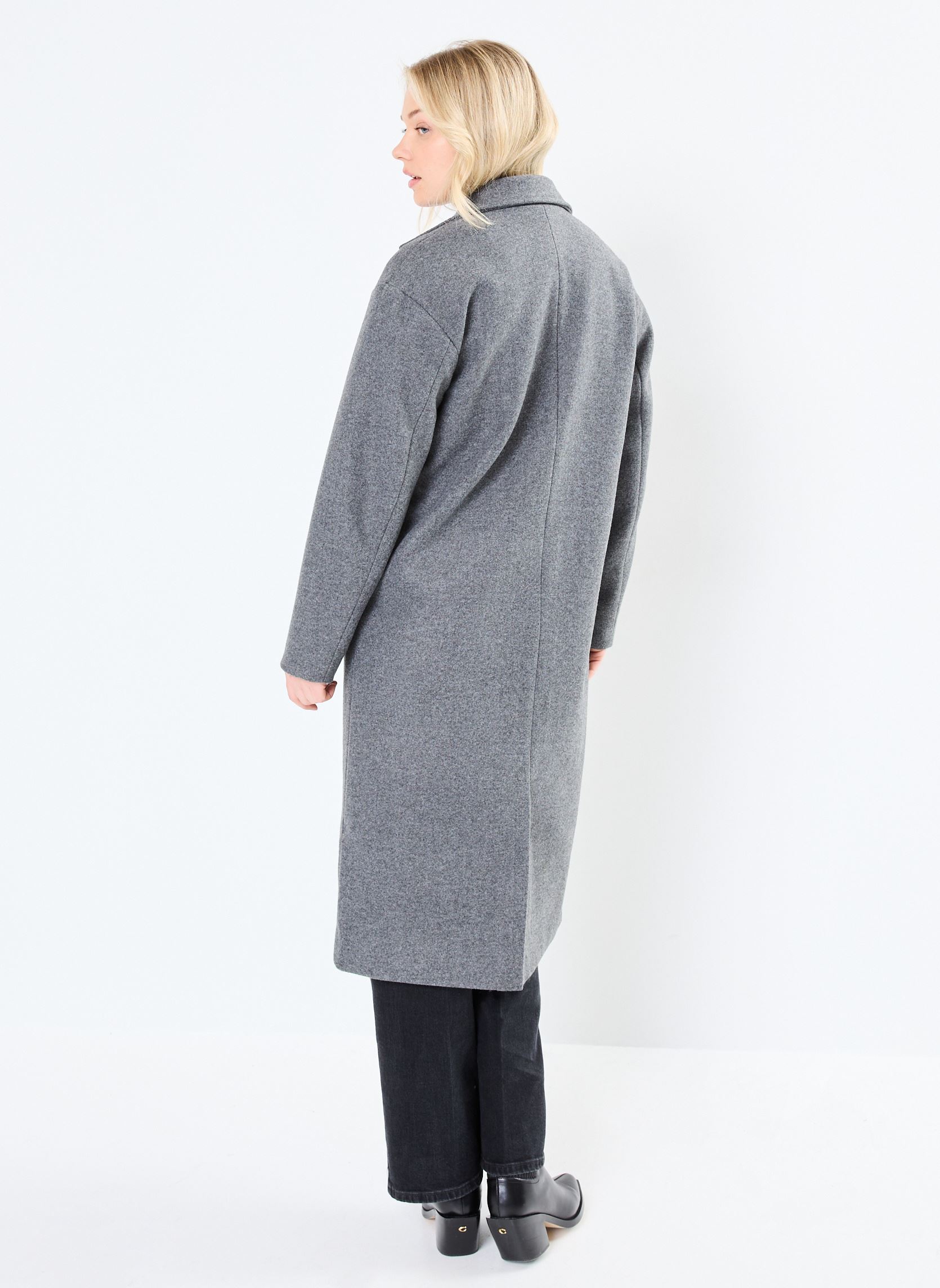 Mäntel Pcjili Long Coat Bc damen grau Pieces Mäntel Pcjili Long Coat Bc damen grau Dark Grey Melange
