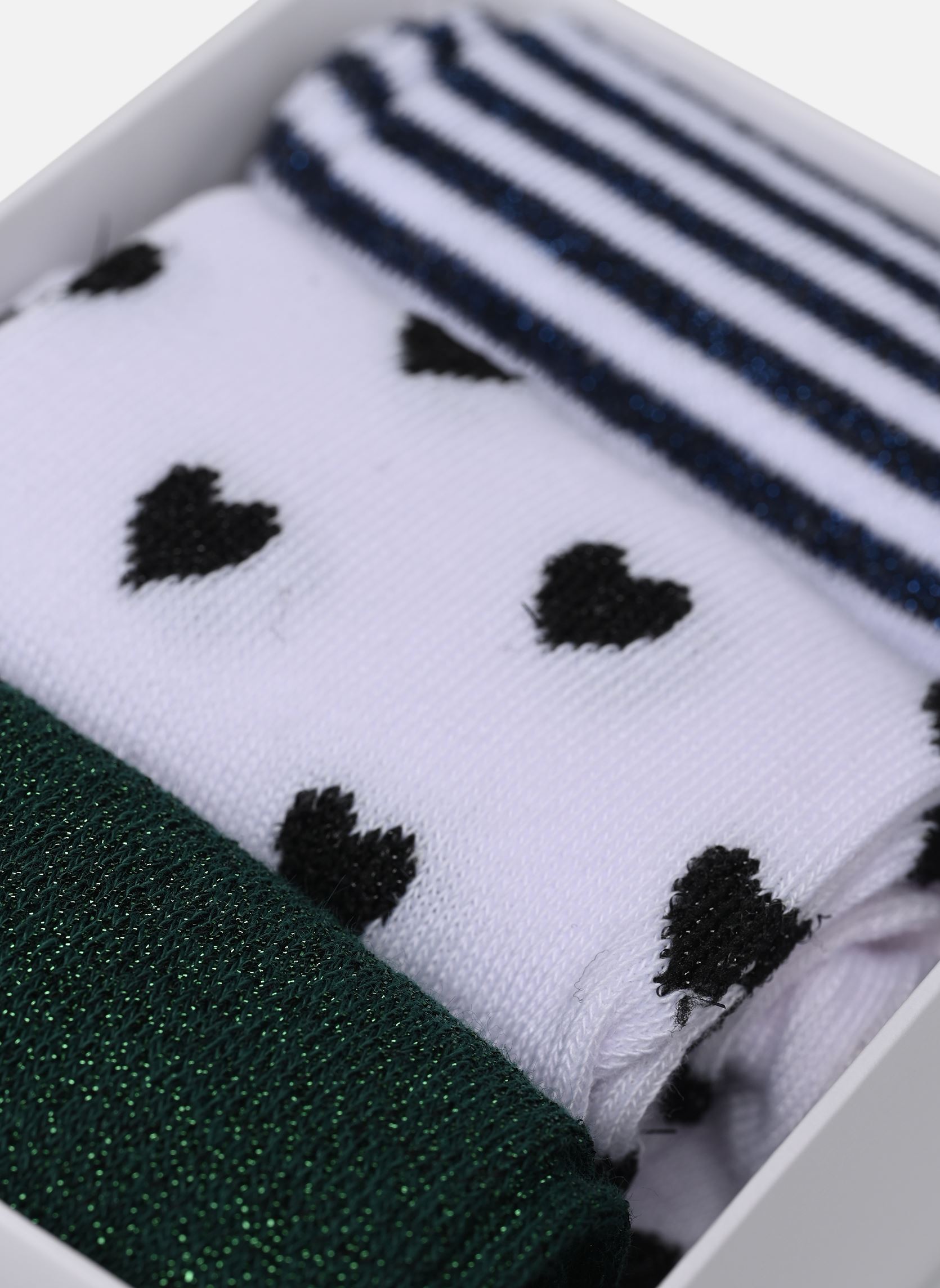 Socken Pcjopi Glitter Socks Box 3-Pack damen grün Pieces Socken Pcjopi Glitter Socks Box 3-Pack damen grün Trekking Green