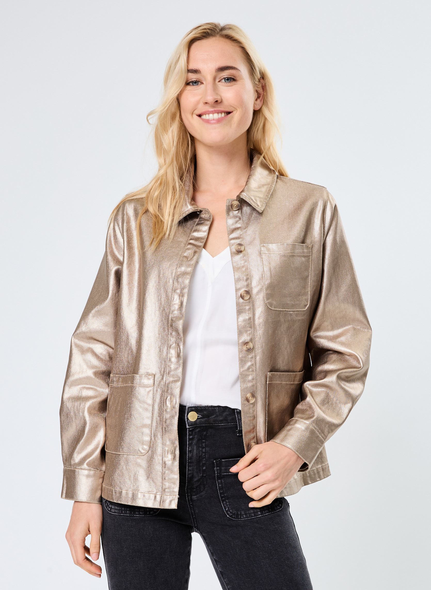 Jacken Pcnabia Ls Jacket Fc damen gold und bronze Pieces Jacken Pcnabia Ls Jacket Fc damen gold und bronze Gold Colour
