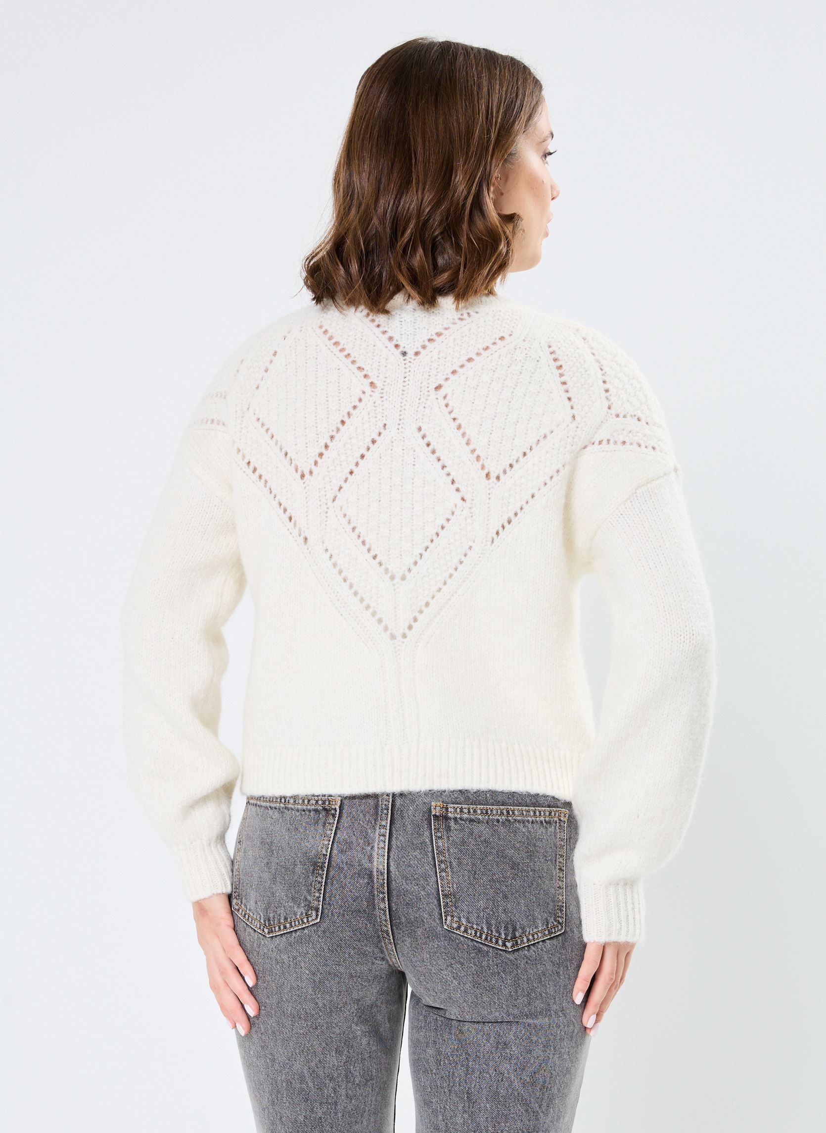 Gilets Pcnala Ls Cardigan Fc Bc femme blanc Pieces Gilets Pcnala Ls Cardigan Fc Bc femme blanc CLOUD DANCER