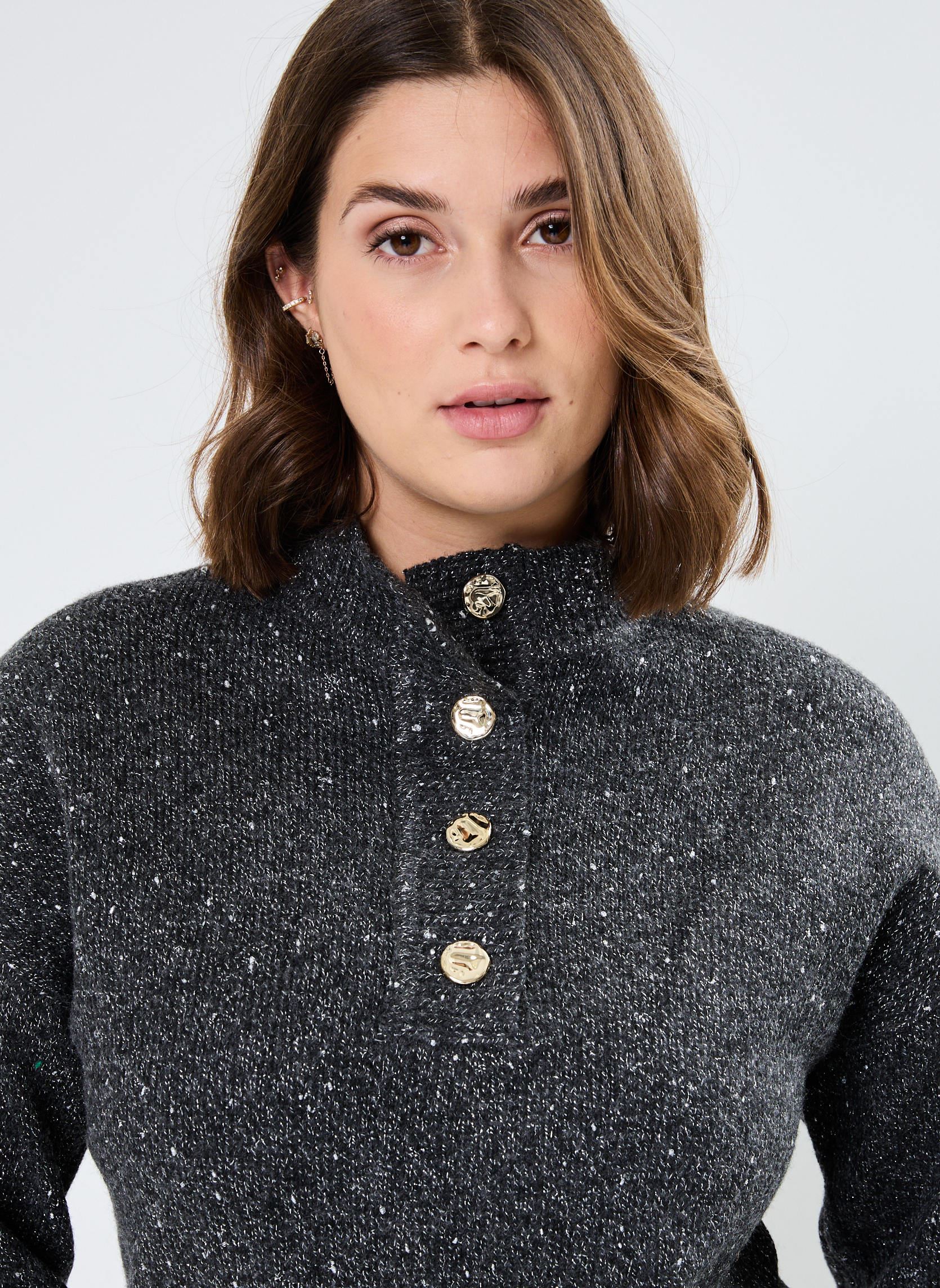 Pulls Pcnalima Ls High Neck Pullover Bc femme gris Pieces Pulls Pcnalima Ls High Neck Pullover Bc femme gris DARK GREY MELANGE