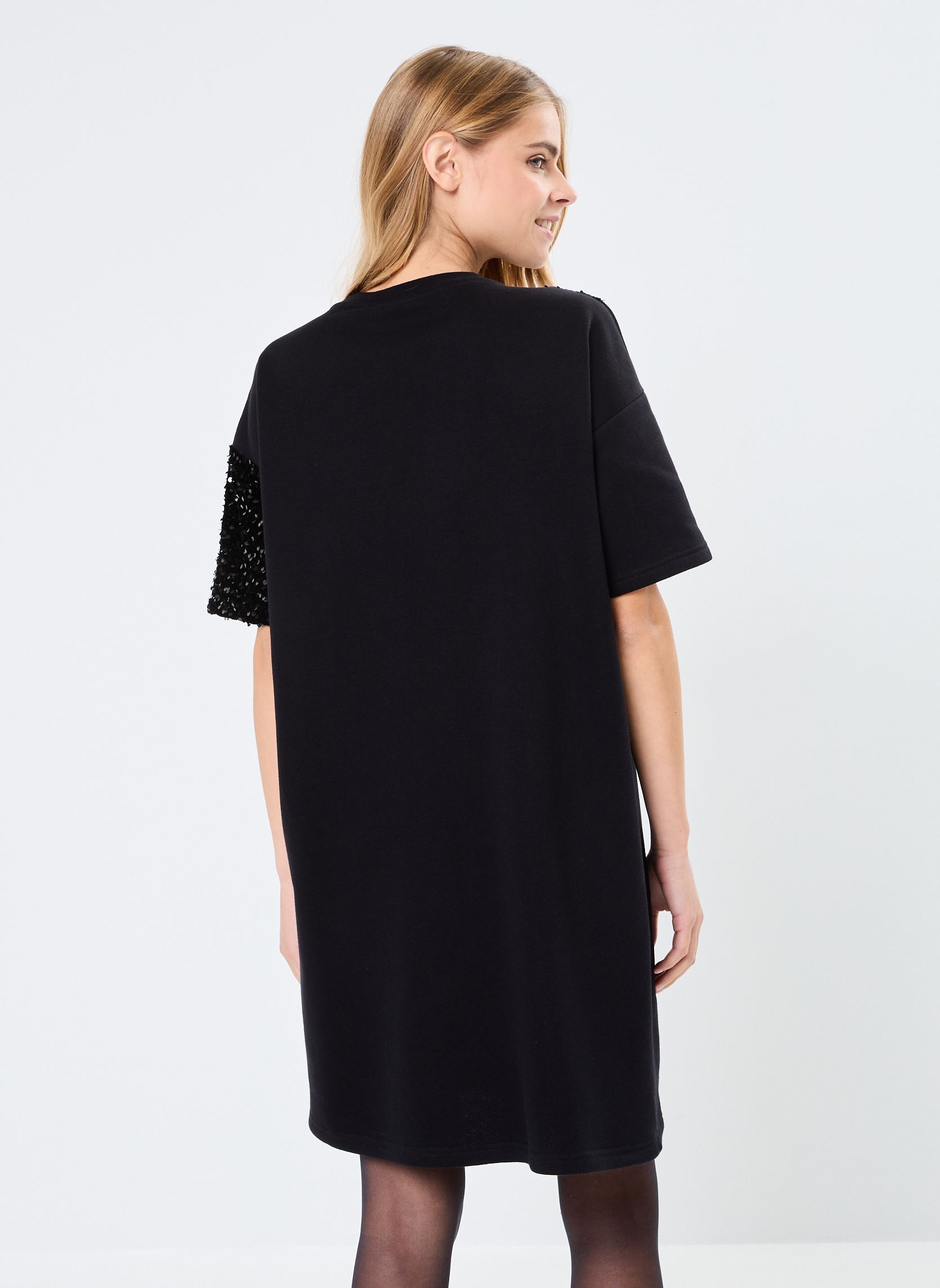 Robes Pcnancy Ss Sweat Dress Bc femme noir Pieces Robes Pcnancy Ss Sweat Dress Bc femme noir BLACK