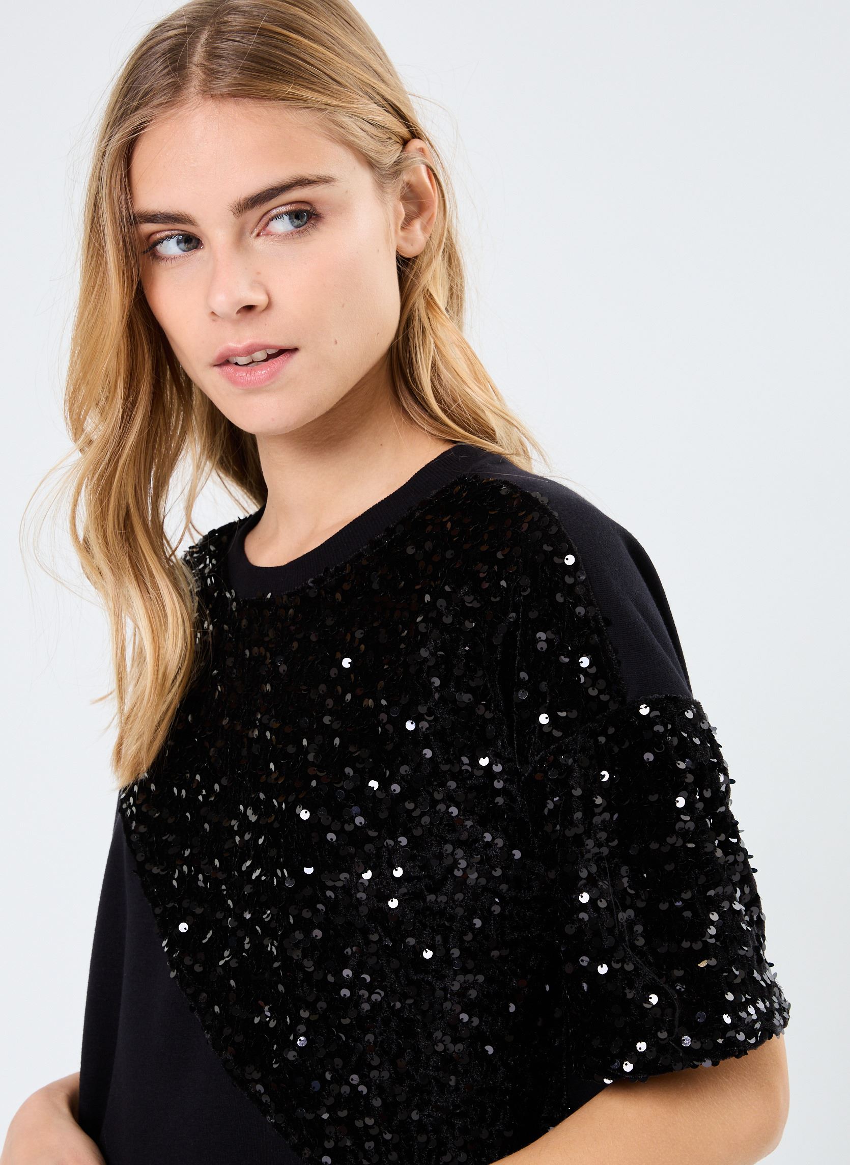 Robes Pcnancy Ss Sweat Dress Bc femme noir Pieces Robes Pcnancy Ss Sweat Dress Bc femme noir BLACK