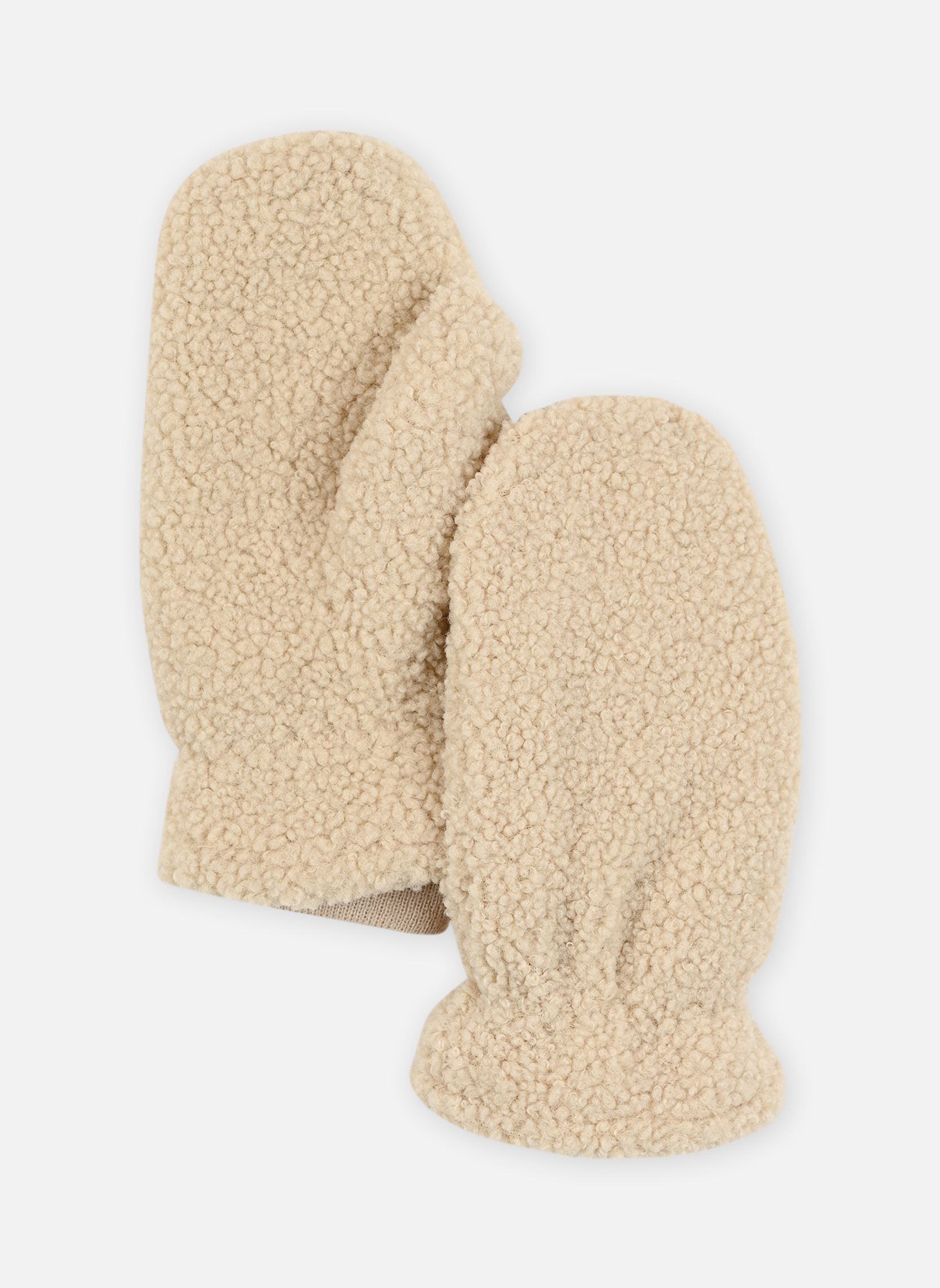 Moufles Pcnetty Teddy Mittens Bc femme blanc Pieces Moufles Pcnetty Teddy Mittens Bc femme blanc White pepper
