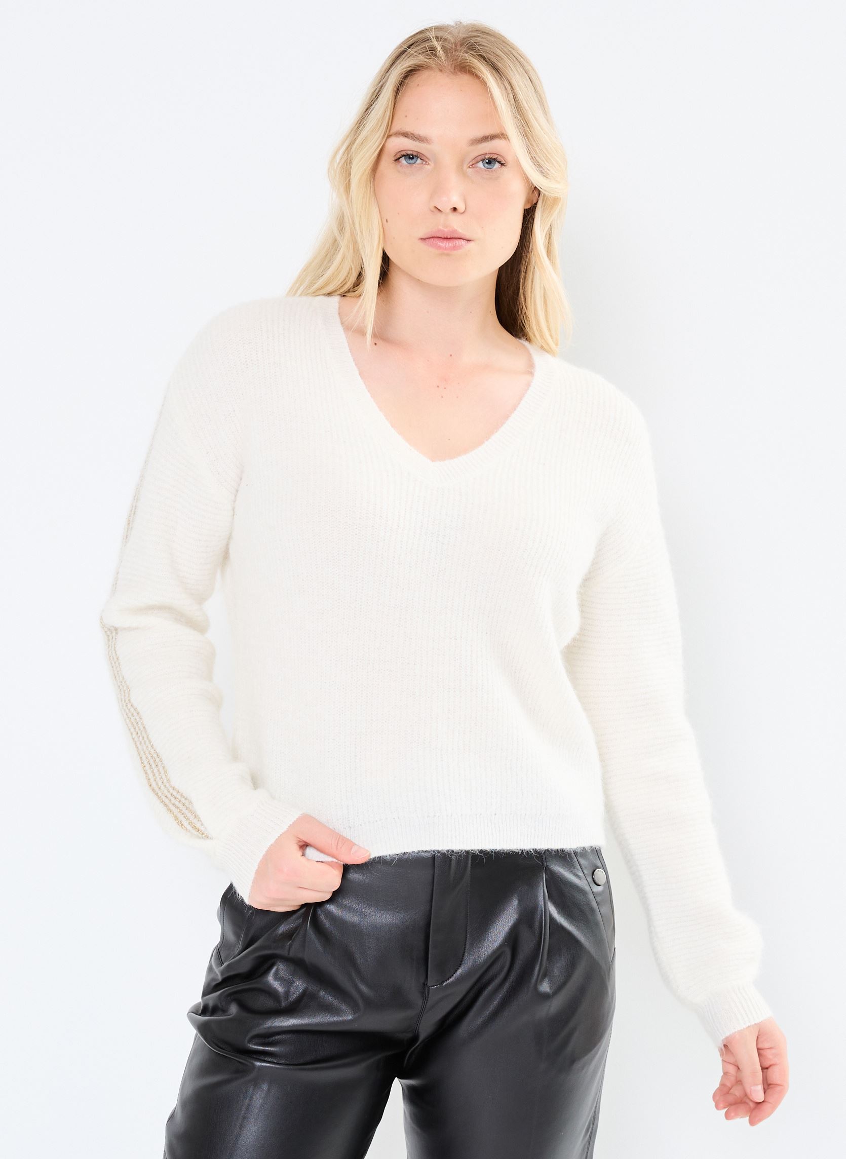 Pullover Pcnibe Ls Knit Pullover Fc Bc damen weiß Pieces Pullover Pcnibe Ls Knit Pullover Fc Bc damen weiß Cloud Dancer