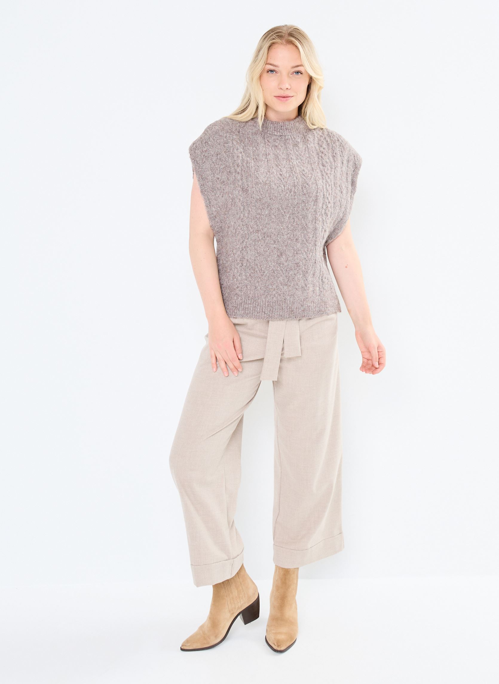 Pulls Pcnosie Poncho Bc femme gris Pieces Pulls Pcnosie Poncho Bc femme gris Fossil