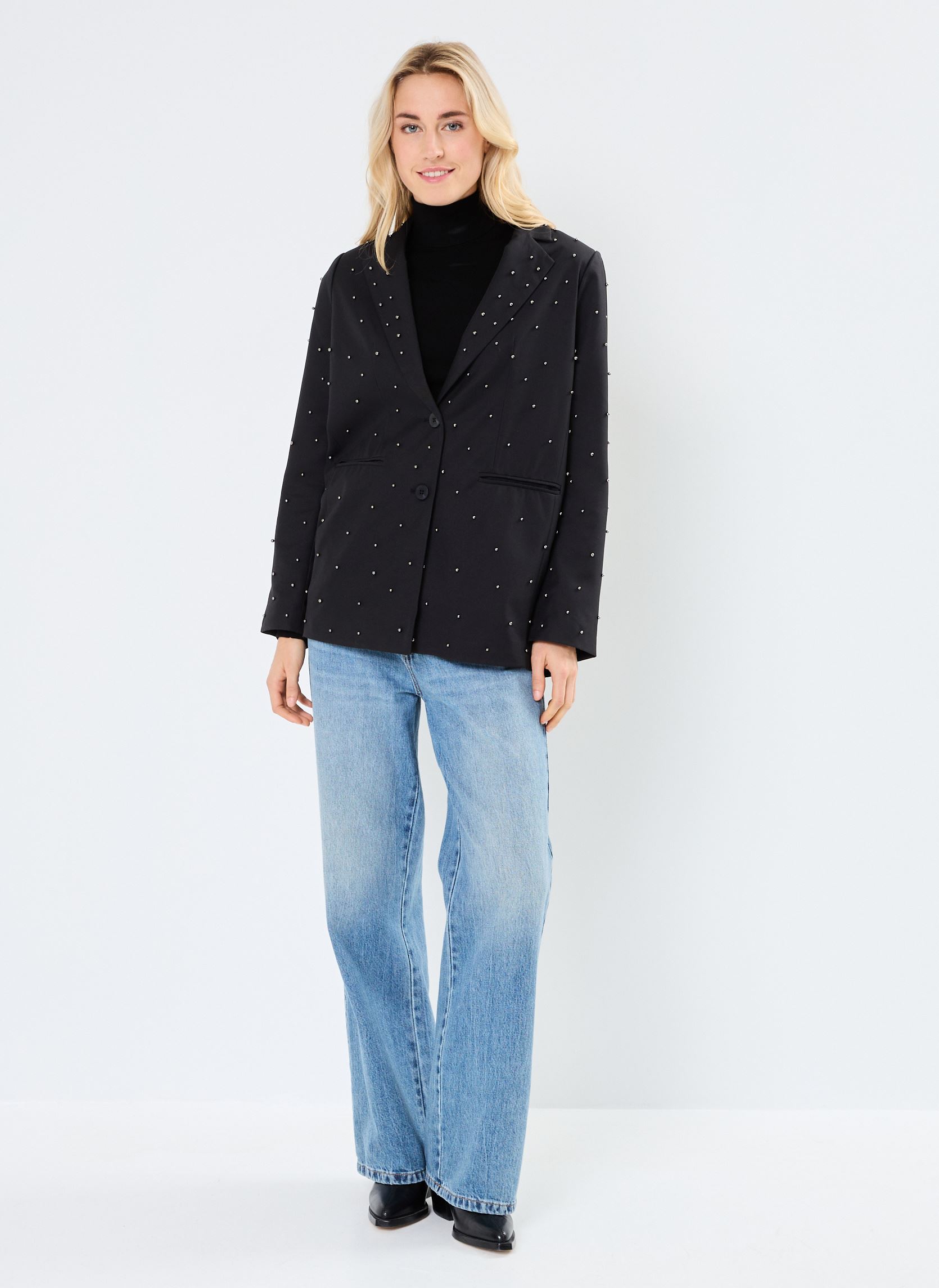 Donkerblauwe CO'COUTURE Blazer VOLA OVERSIZED BLAZER