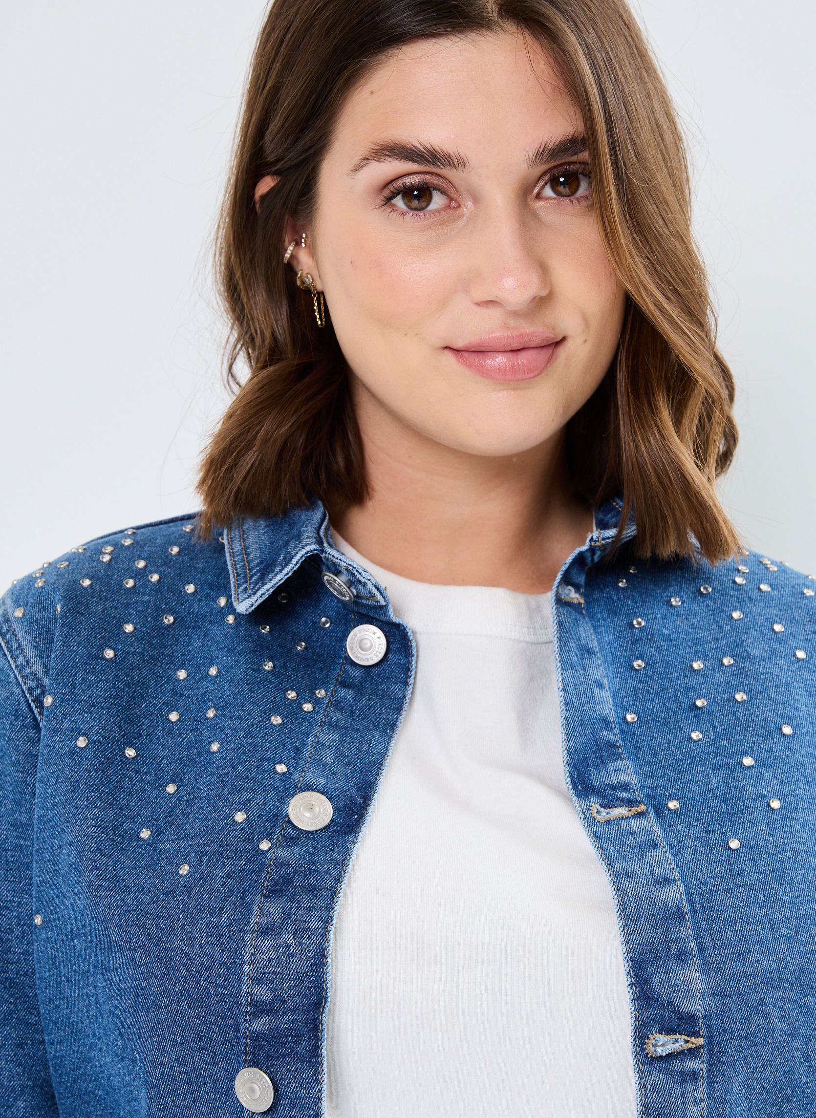 Langarm-Hemden Pcsiffi Ls Shirt damen blau Pieces Langarm-Hemden Pcsiffi Ls Shirt damen blau Medium Blue Denim
