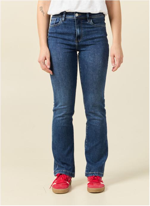 Bonobo Jeans droit BALI-BUTTONC femme bleu