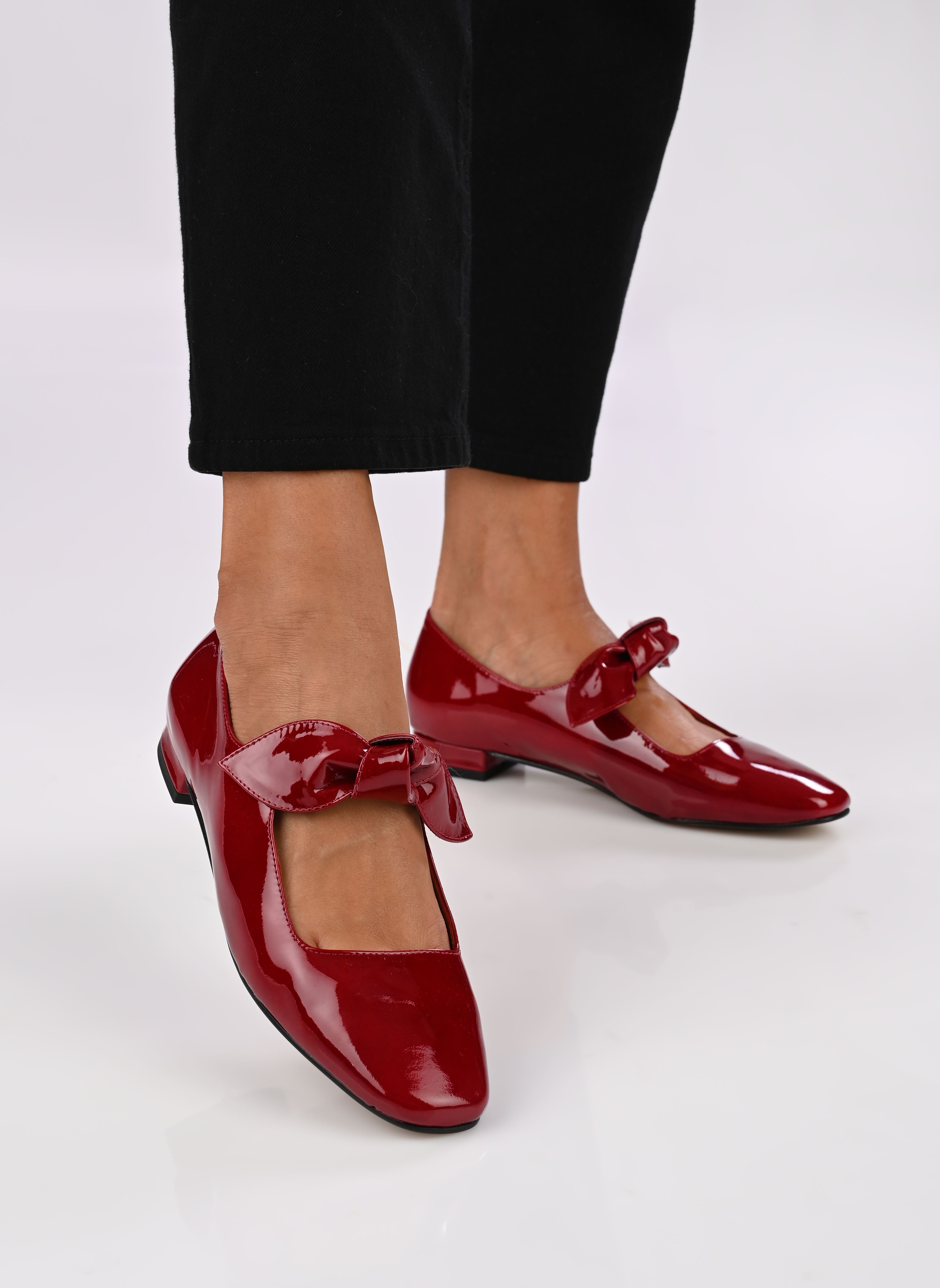 Georgia Rose Ballerines classiques Senoeud femme rouge | Sarenza France