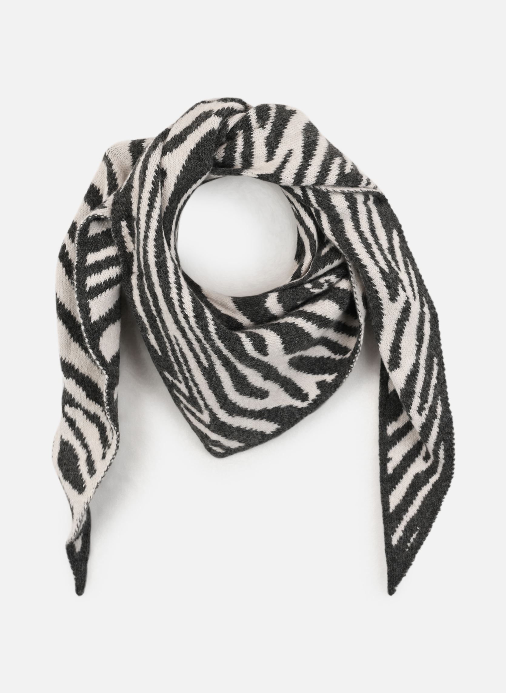 Foulards Pcnaima Triangle Knit Scarf Bc femme gris Pieces Foulards Pcnaima Triangle Knit Scarf Bc femme gris Black