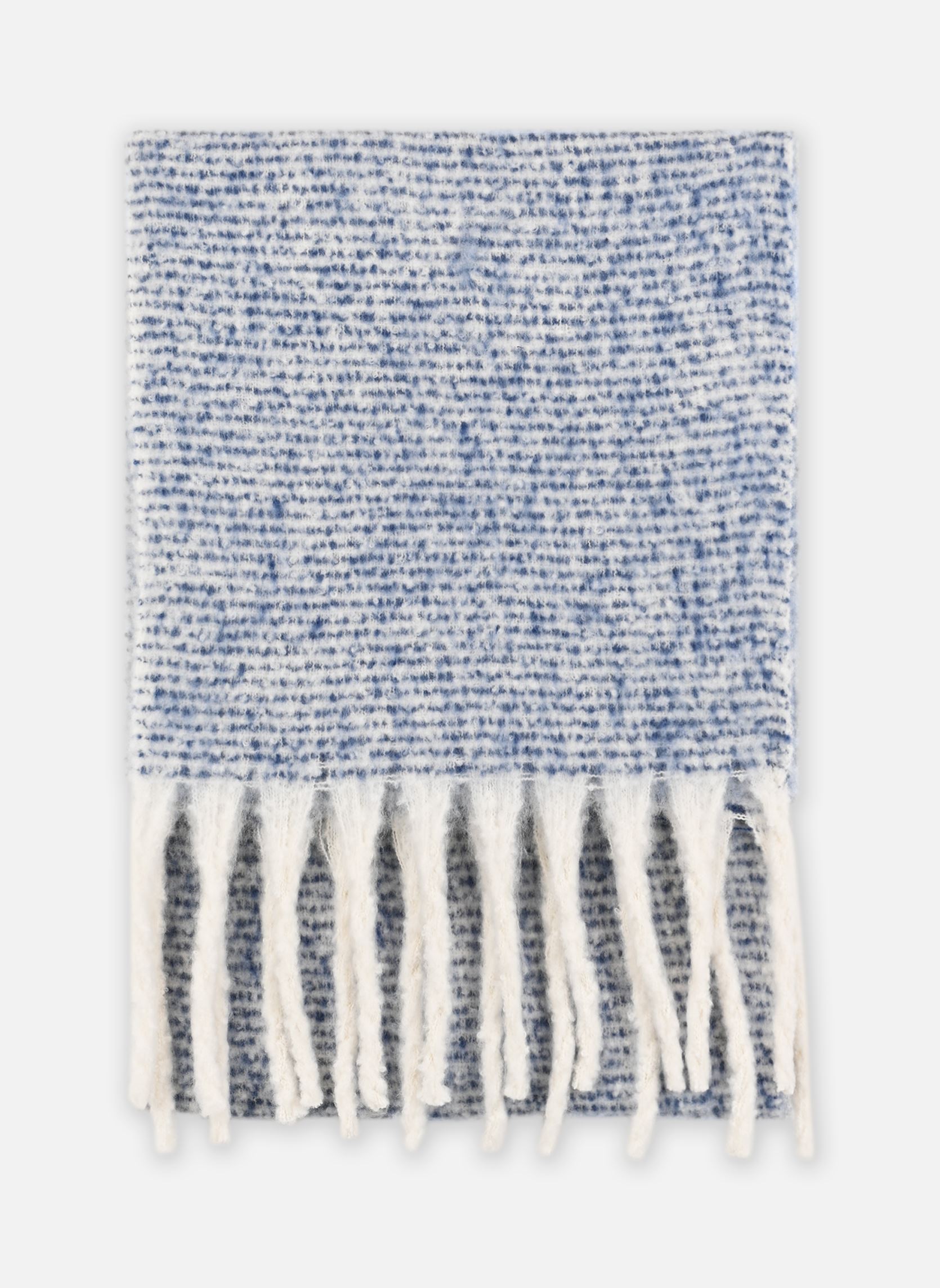 Sciarpa Lunga PIECES Donna Con Nappe: Modello Pcbea Long Scarf, Fantasia Quadri Bellwether Blue, Taglia Unica