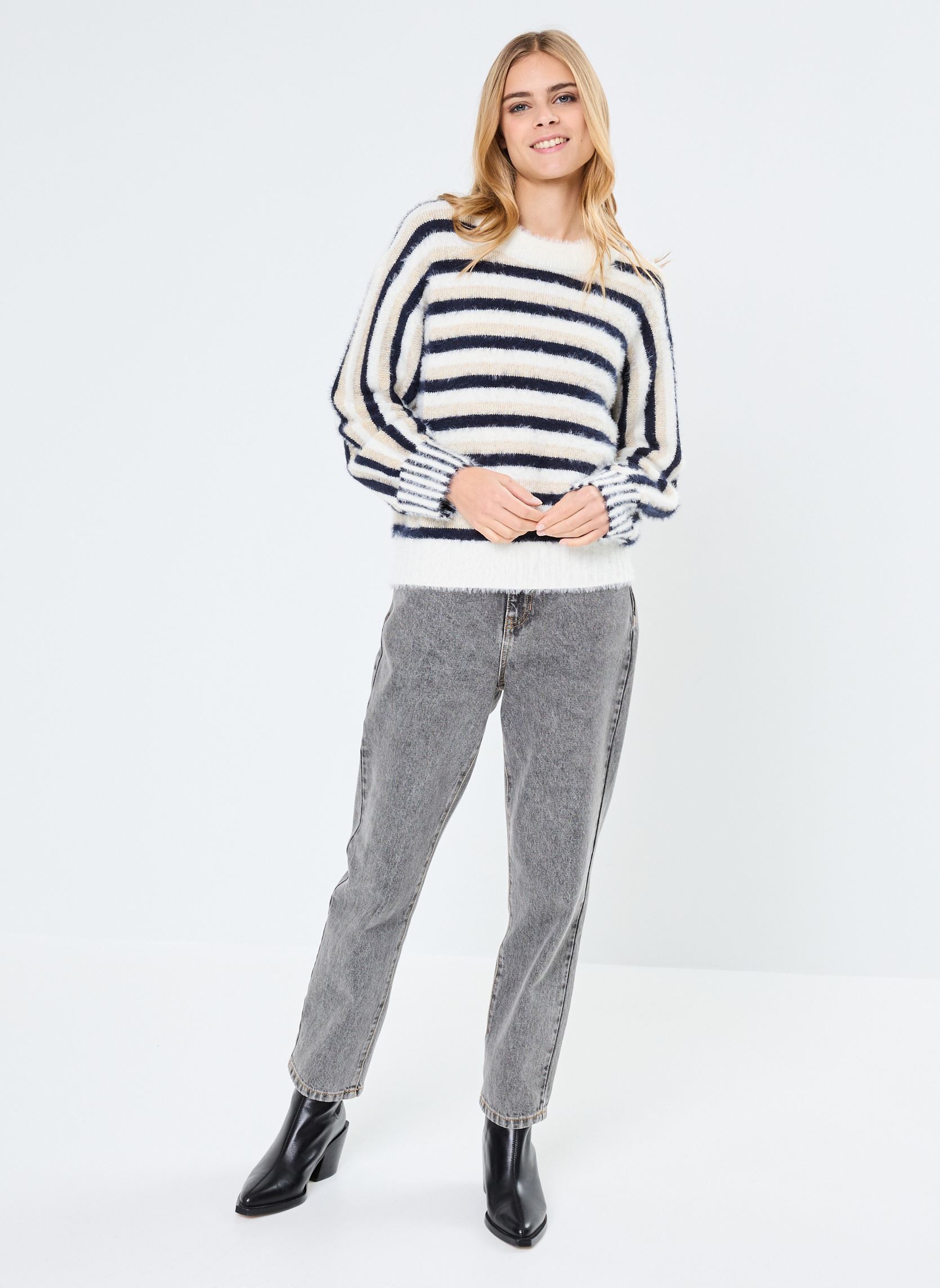Pullover Pcnismia Ls High Neck Knit Fc damen weiß Pieces Pullover Pcnismia Ls High Neck Knit Fc damen weiß CLOUD DANCER