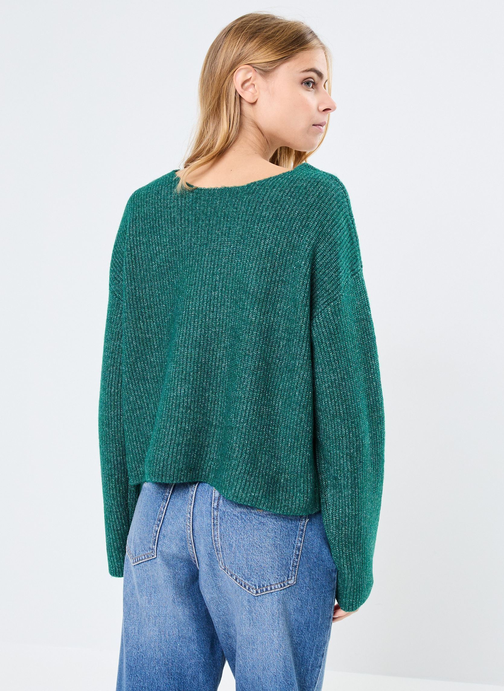 Pullover Pcnuna Ls Reversible Knit Bc damen grün Pieces Pullover Pcnuna Ls Reversible Knit Bc damen grün Evergreen