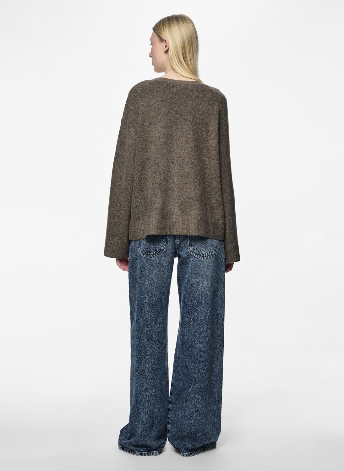Gilets Pcnuna Ls V-Neck Knit Cardigan Bc femme marron Pieces Gilets Pcnuna Ls V-Neck Knit Cardigan Bc femme marron MOREL