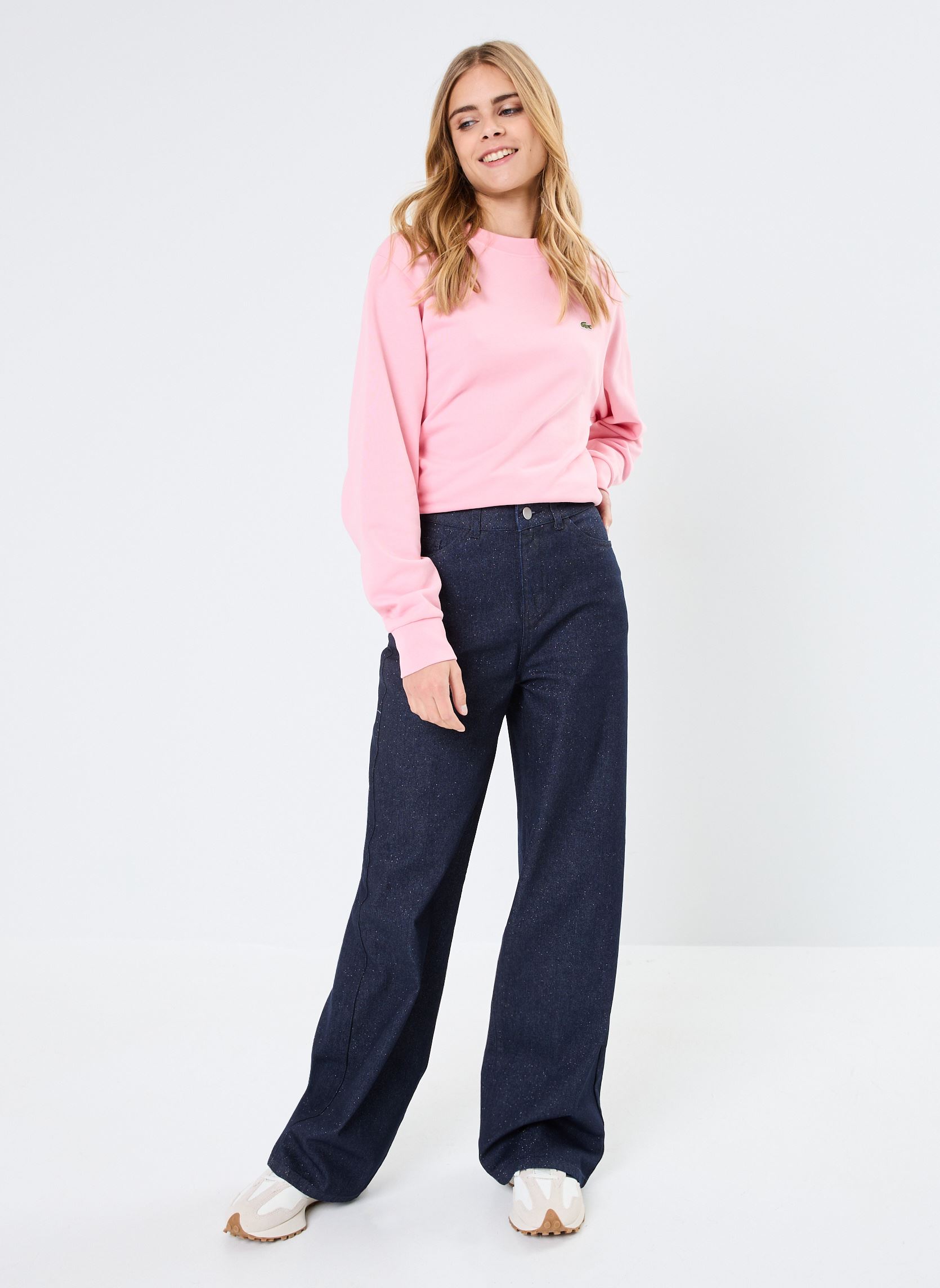 Wijde jeans / Flared Jeans Pcrevin Hw Wide Foil Jeans dames blauw Pieces Wijde jeans / Flared Jeans Pcrevin Hw Wide Foil Jeans dames blauw Dark Blue Denim