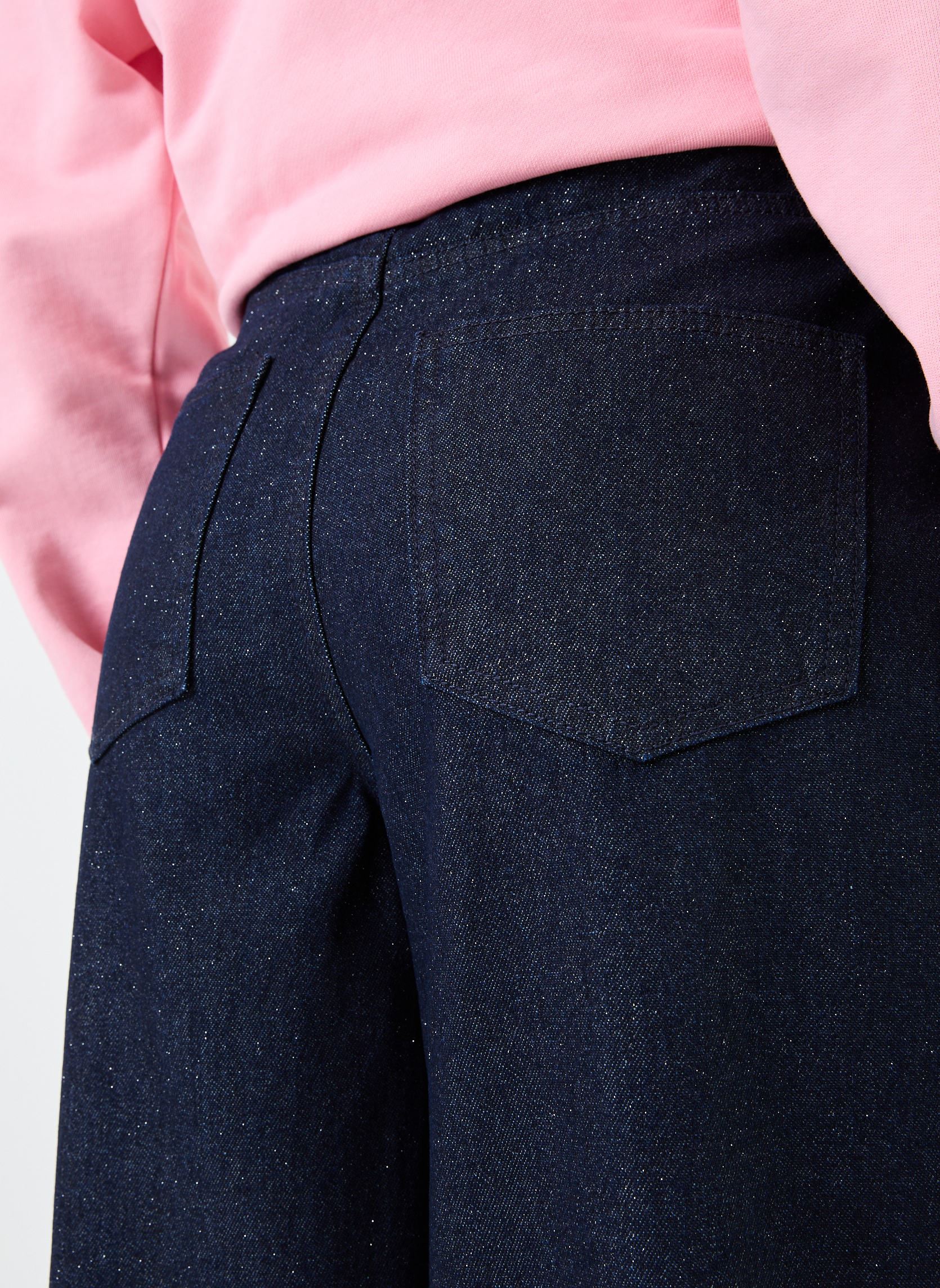 Wijde jeans / Flared Jeans Pcrevin Hw Wide Foil Jeans dames blauw Pieces Wijde jeans / Flared Jeans Pcrevin Hw Wide Foil Jeans dames blauw Dark Blue Denim