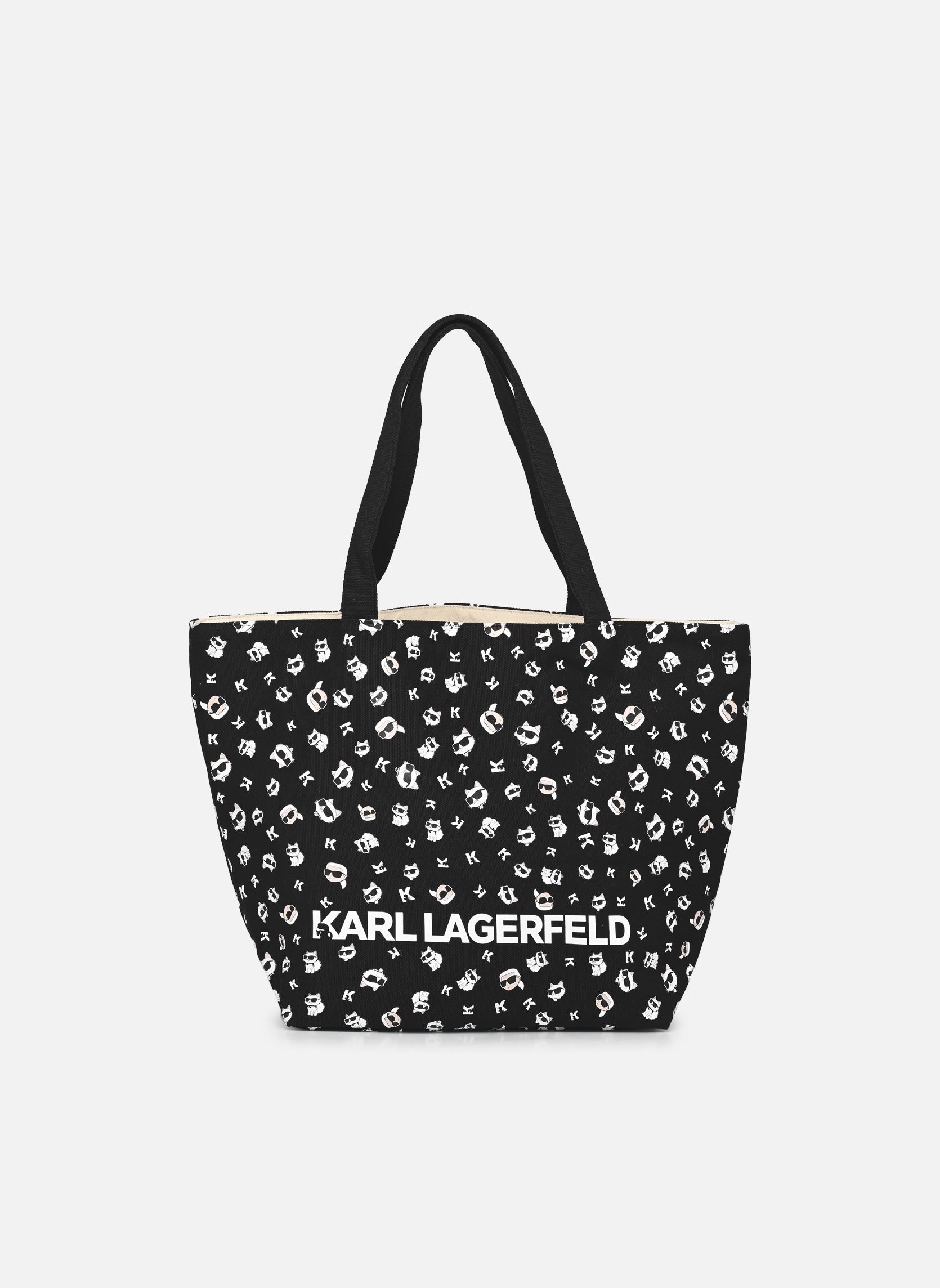 Shopper K/Ikonik 2.0 Choup Aop Revshop damen schwarz Karl Lagerfeld Shopper K/Ikonik 2.0 Choup Aop Revshop damen schwarz BLACK/NATURAL