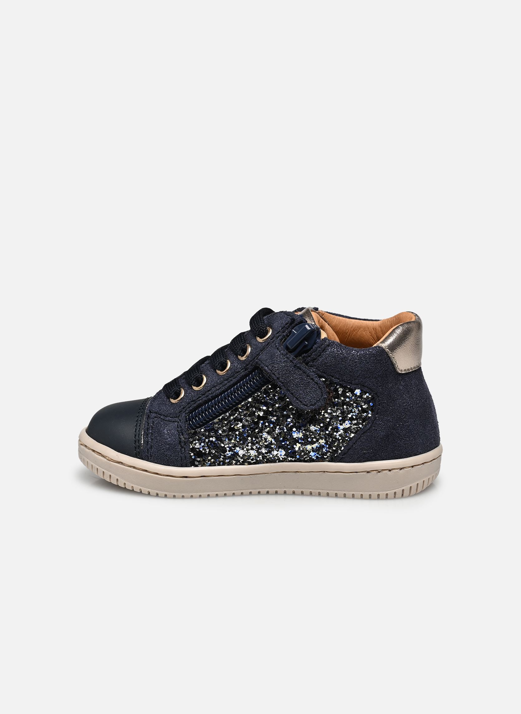 Niedrige Sneaker Frida Zip mädchen blau Babybotte Niedrige Sneaker Frida Zip mädchen blau GLITTERONE BLU/BUST GESSO