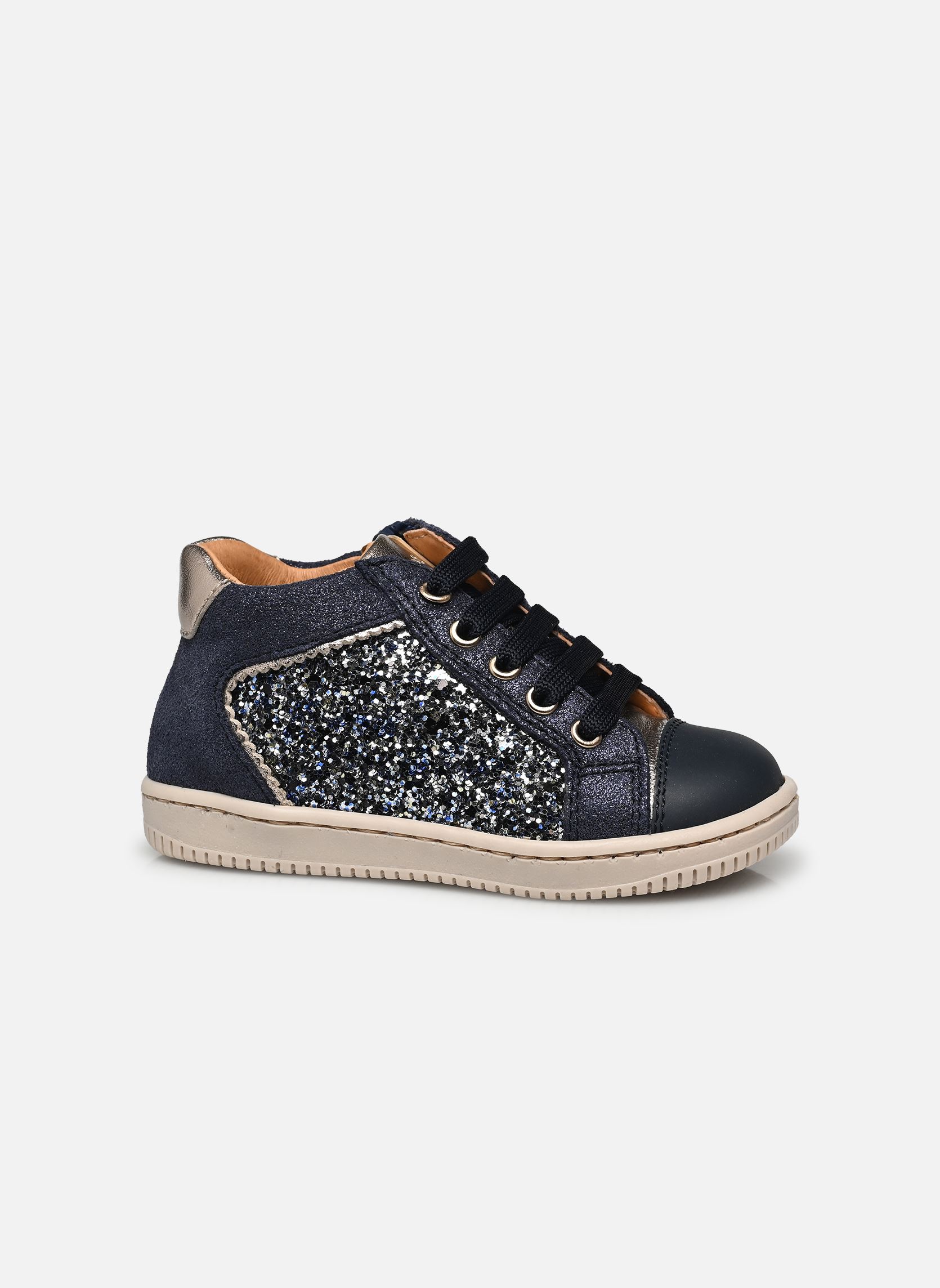 Niedrige Sneaker Frida Zip mädchen blau Babybotte Niedrige Sneaker Frida Zip mädchen blau GLITTERONE BLU/BUST GESSO