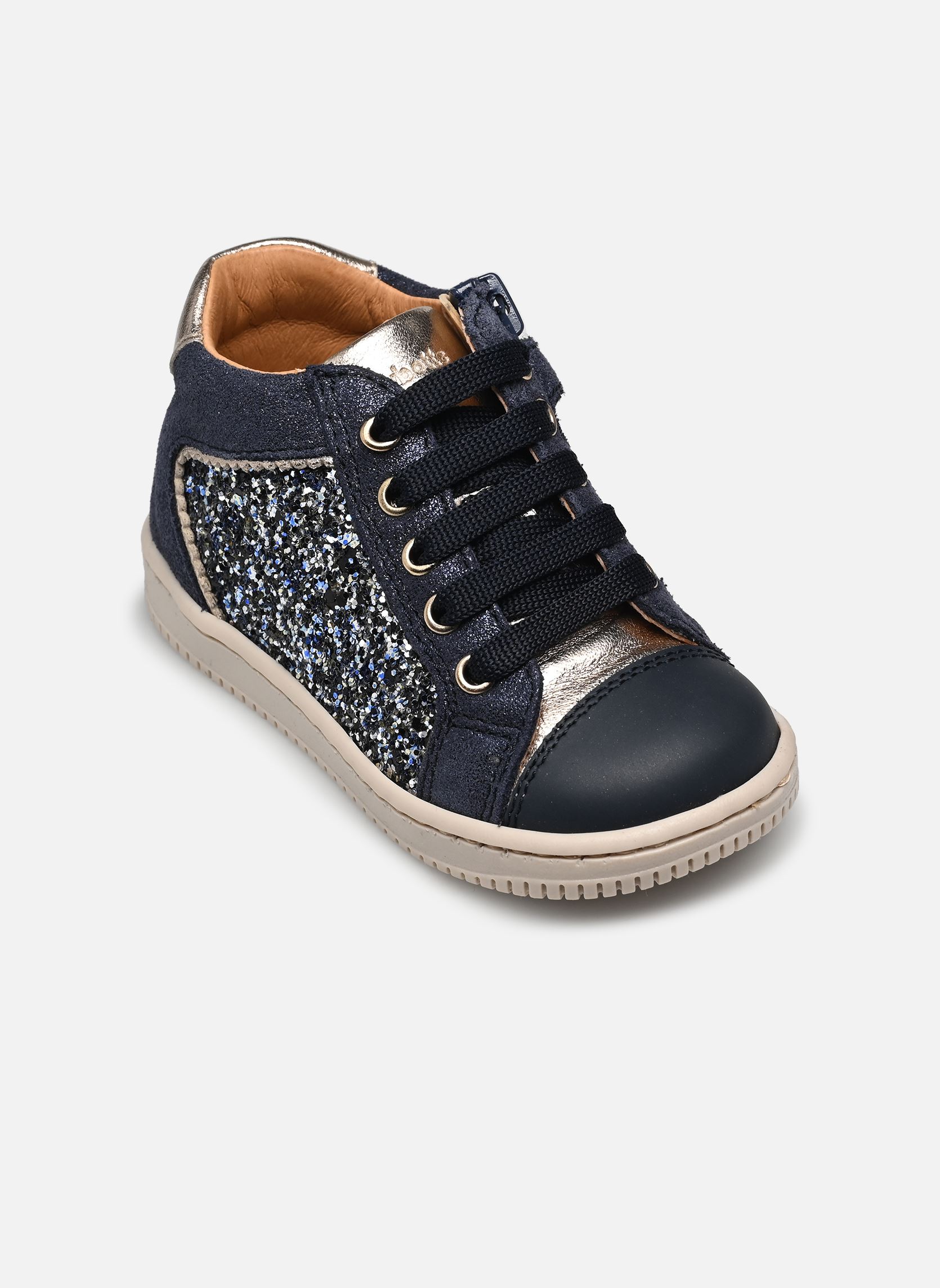 Niedrige Sneaker Frida Zip mädchen blau Babybotte Niedrige Sneaker Frida Zip mädchen blau GLITTERONE BLU/BUST GESSO