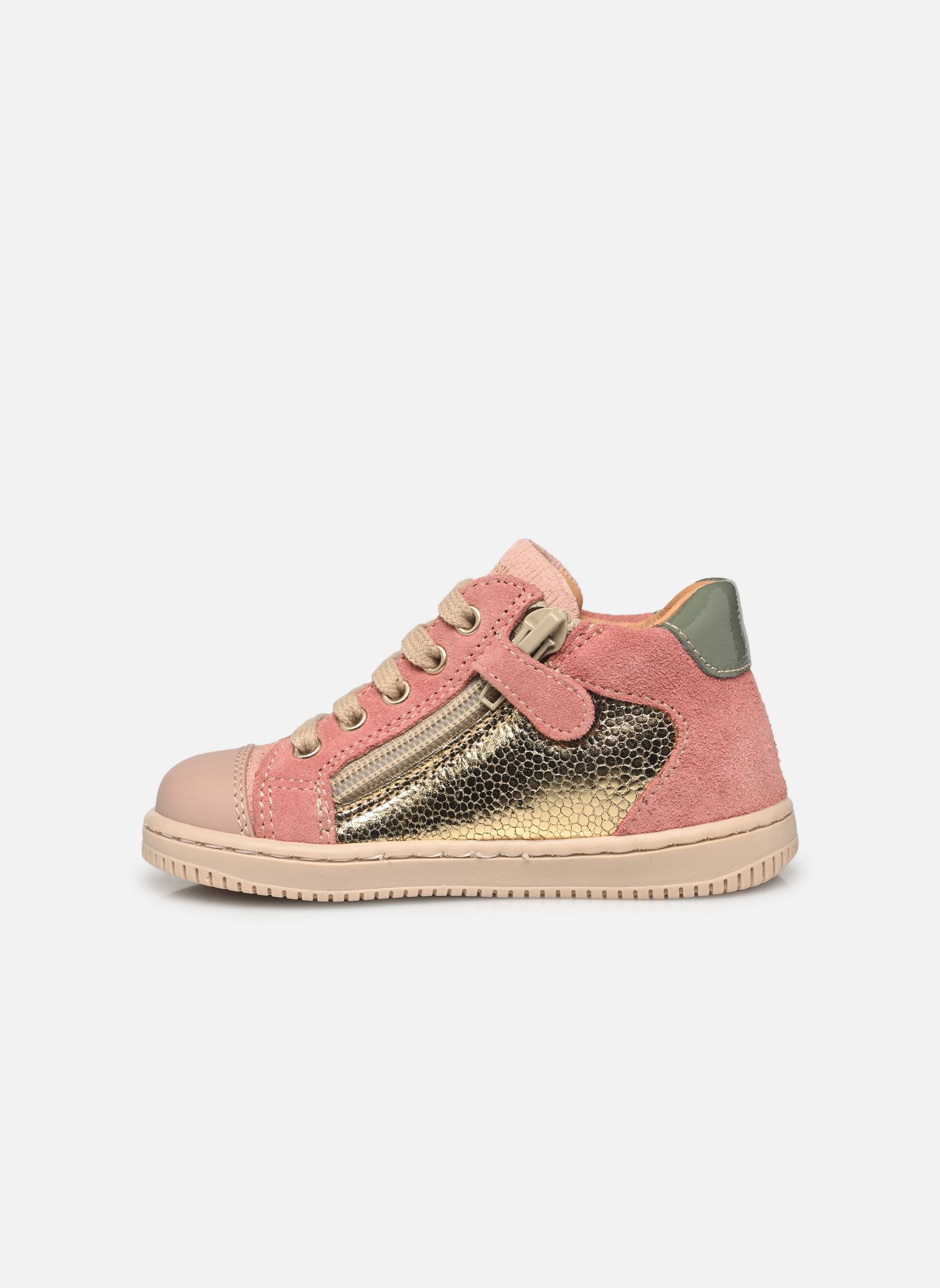 Baskets basses Frida Zip fille rose Babybotte Baskets basses Frida Zip fille rose PLATINE
