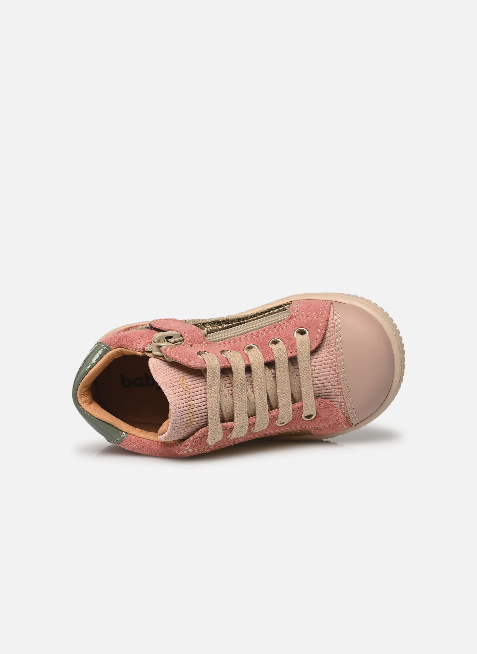 Baskets basses Frida Zip fille rose Babybotte Baskets basses Frida Zip fille rose PLATINE