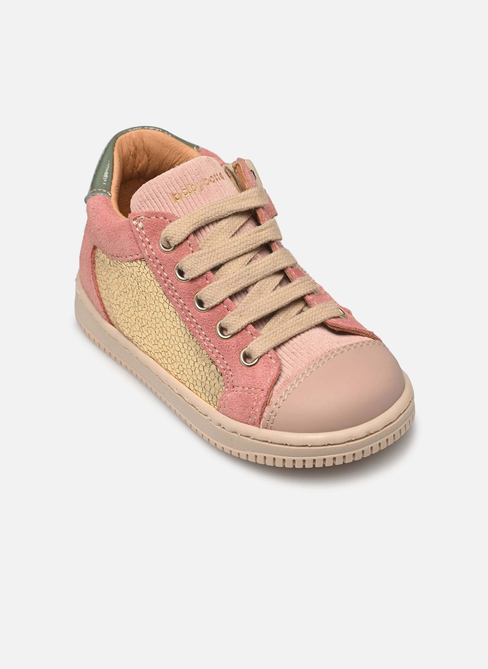 Baskets basses Frida Zip fille rose Babybotte Baskets basses Frida Zip fille rose PLATINE
