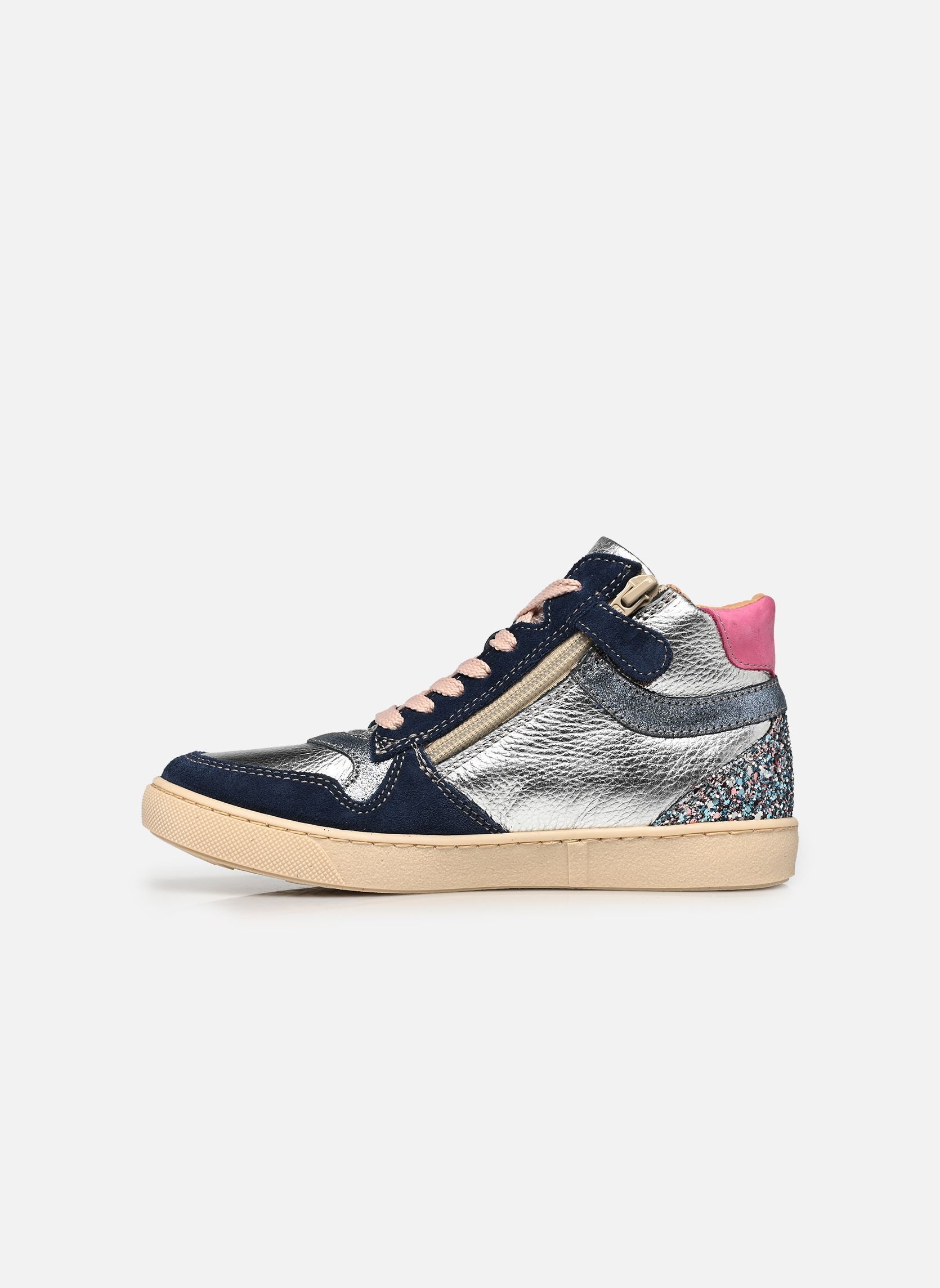 Baskets hautes Kolette fille argent Babybotte Baskets hautes Kolette fille argent ARGENT