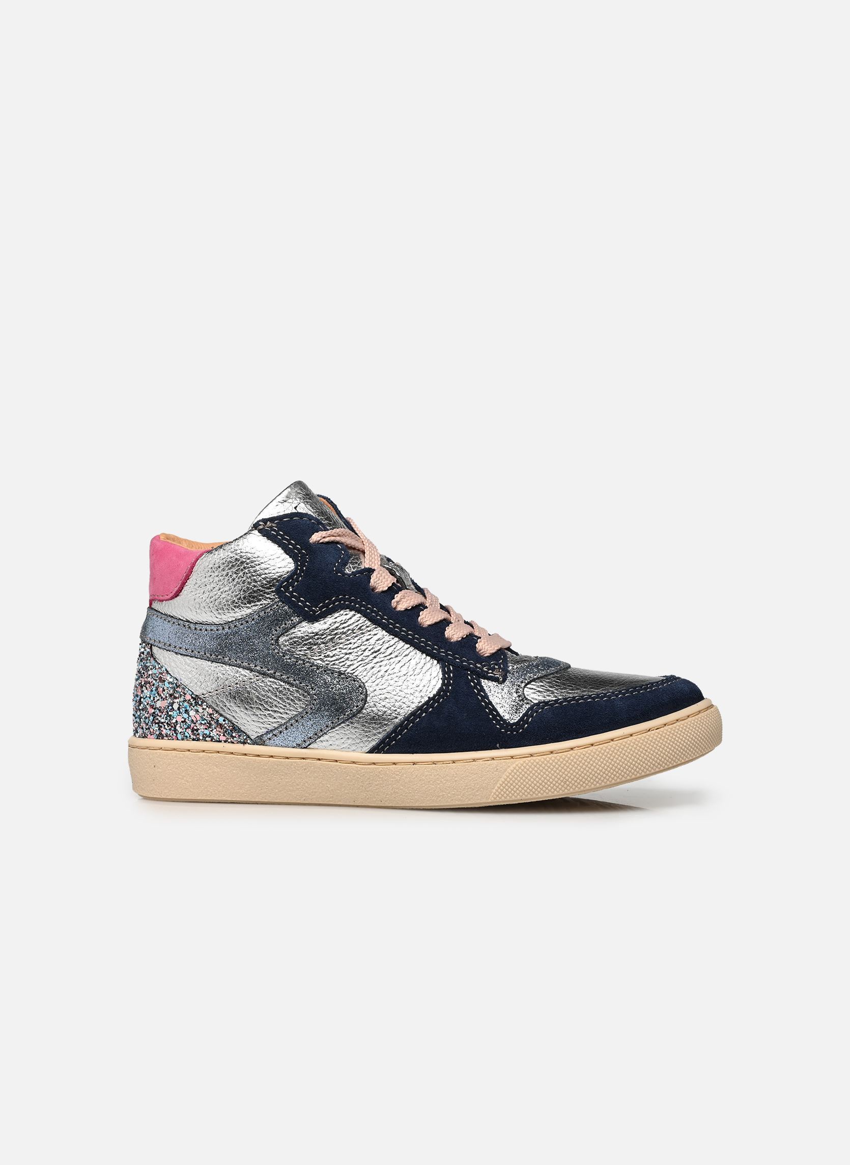 Baskets hautes Kolette fille argent Babybotte Baskets hautes Kolette fille argent ARGENT