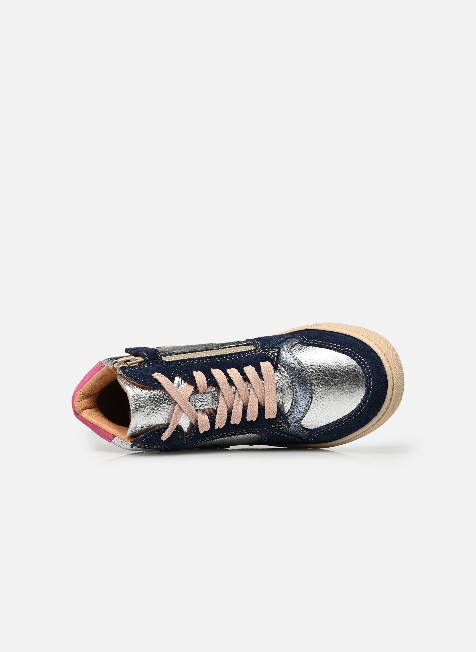 Baskets hautes Kolette fille argent Babybotte Baskets hautes Kolette fille argent ARGENT