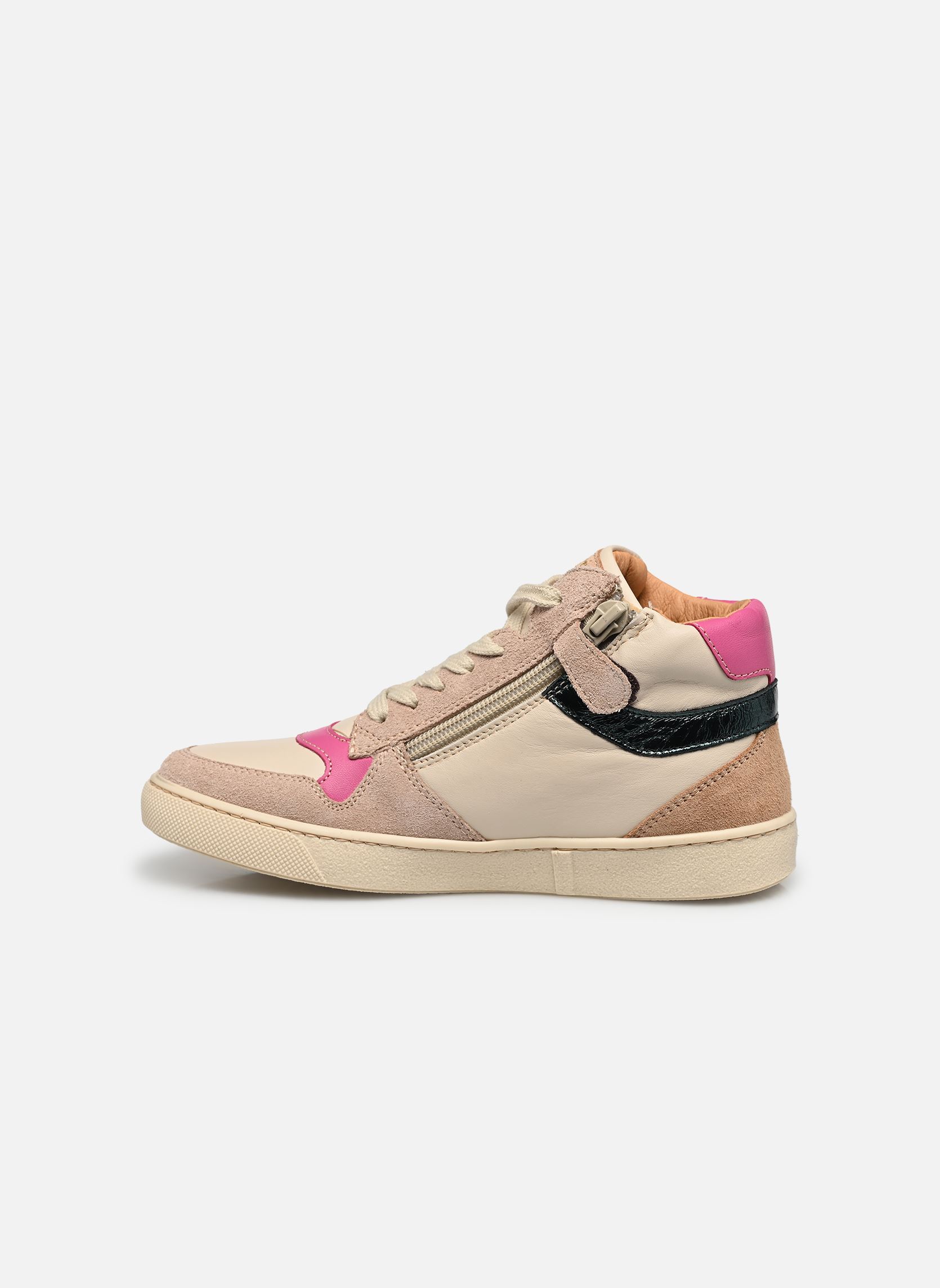 Baskets hautes Kolette fille blanc Babybotte Baskets hautes Kolette fille blanc TEXANO LATTE/SURF