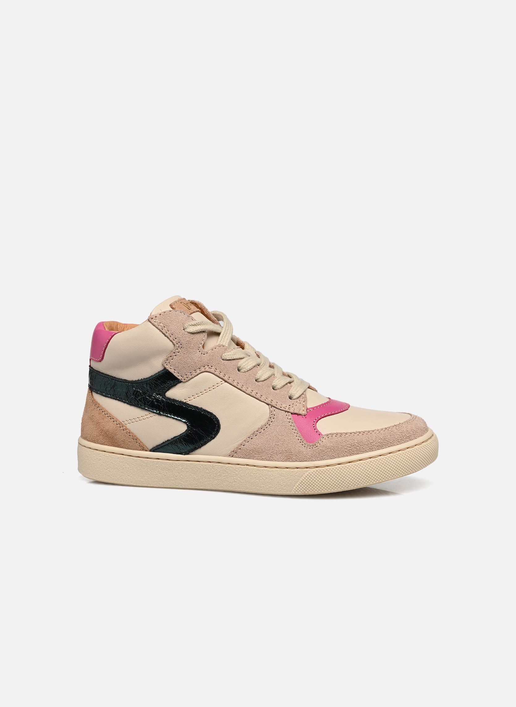 Baskets hautes Kolette fille blanc Babybotte Baskets hautes Kolette fille blanc TEXANO LATTE/SURF