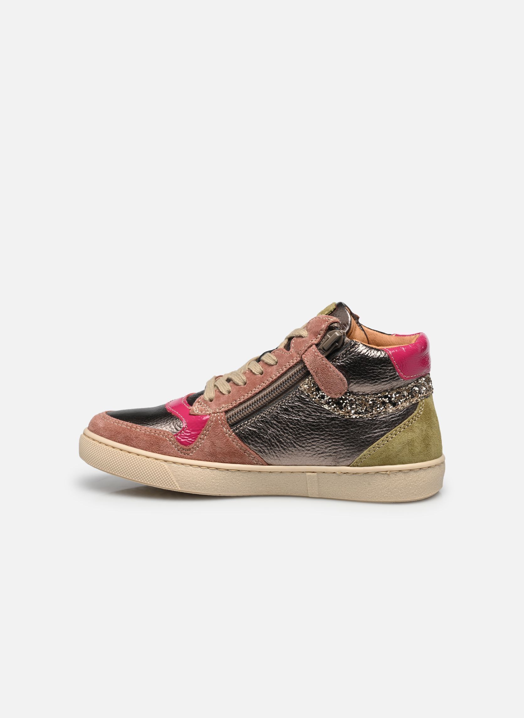 Baskets hautes Kolette fille multicolore Babybotte Baskets hautes Kolette fille multicolore PLATINE
