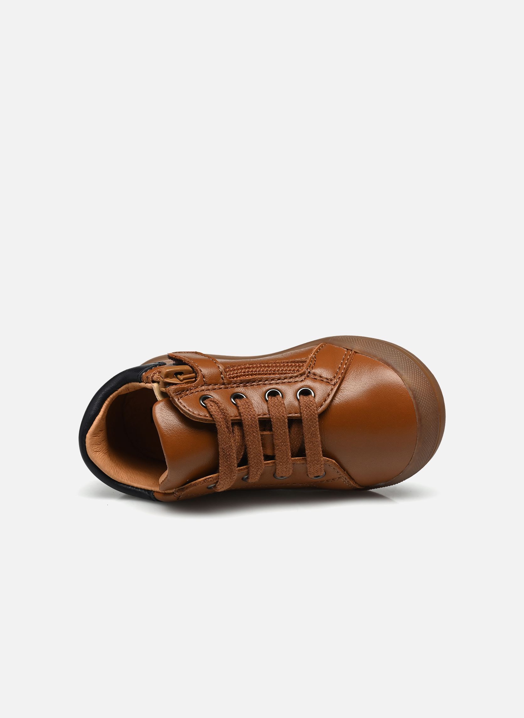 Chaussures premiers pas Fidji Zip garçon marron Babybotte Chaussures premiers pas Fidji Zip garçon marron TEXANO CUOIO/BABY MIELE
