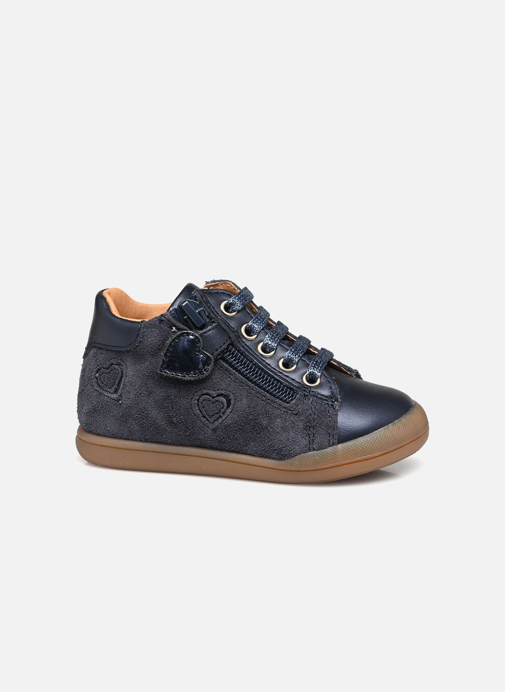Bottines Folie fille bleu Babybotte Bottines Folie fille bleu VELOUR BLU/BABY MIELE