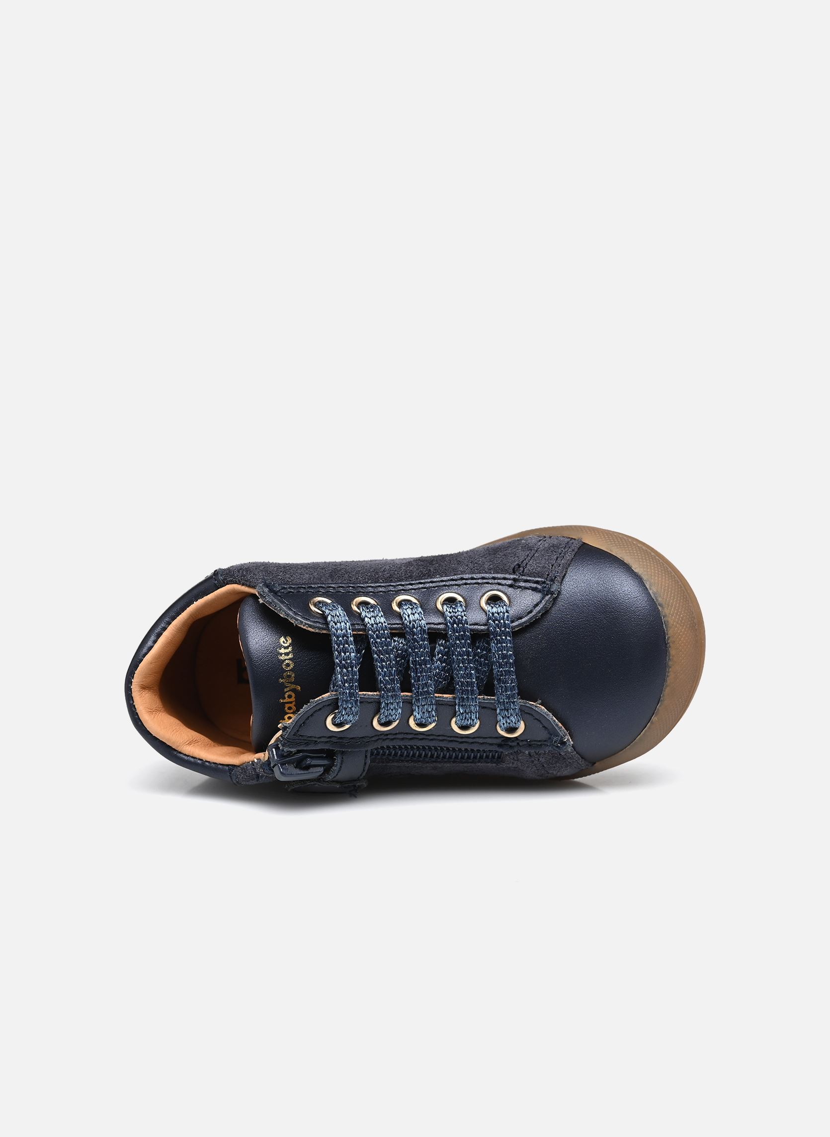 Bottines Folie fille bleu Babybotte Bottines Folie fille bleu VELOUR BLU/BABY MIELE